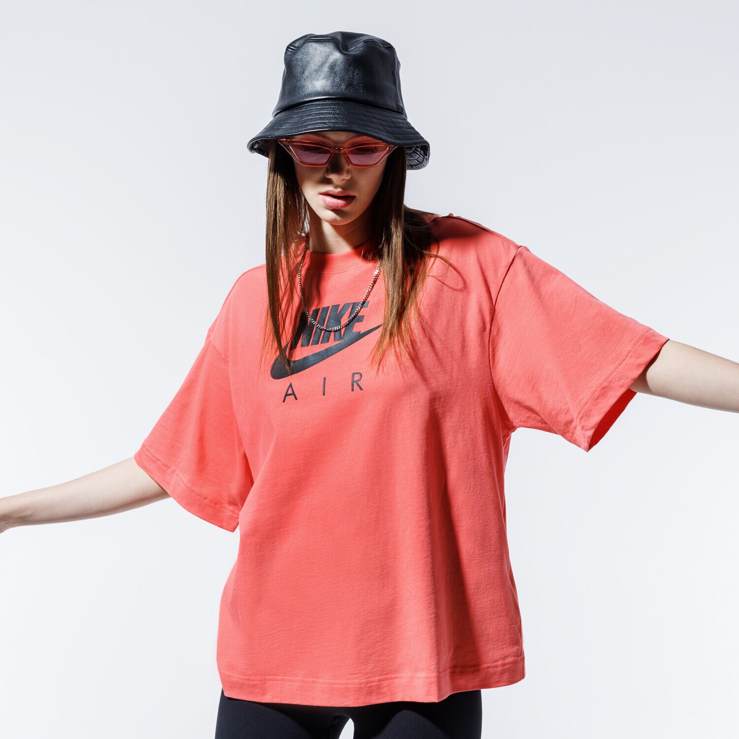 Damen T-Shirt NIKE T-SHIRT AIR CJ3105-814 koralle