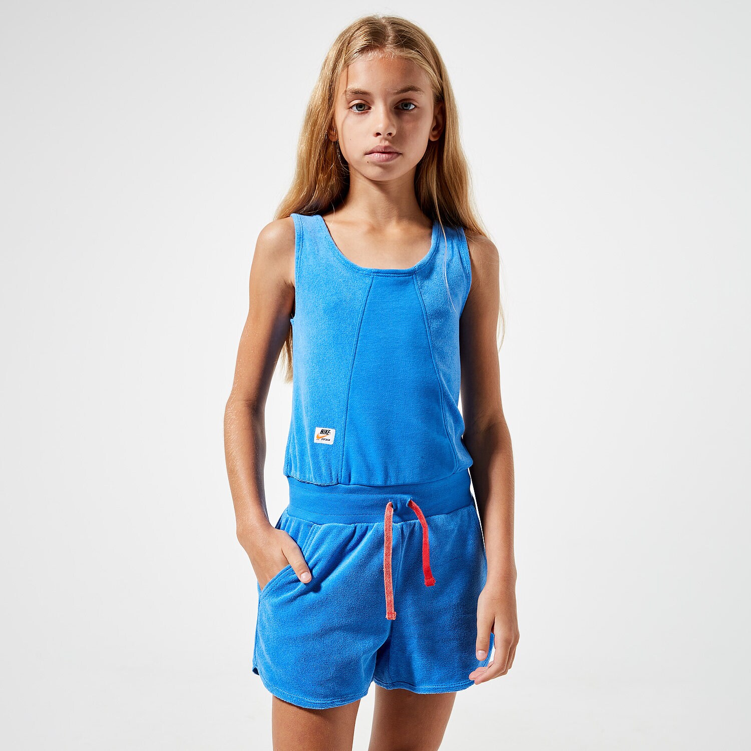 Kinder T-Shirt NIKE G NSW HERITAGE ROMPER CJ7543-402 Blau