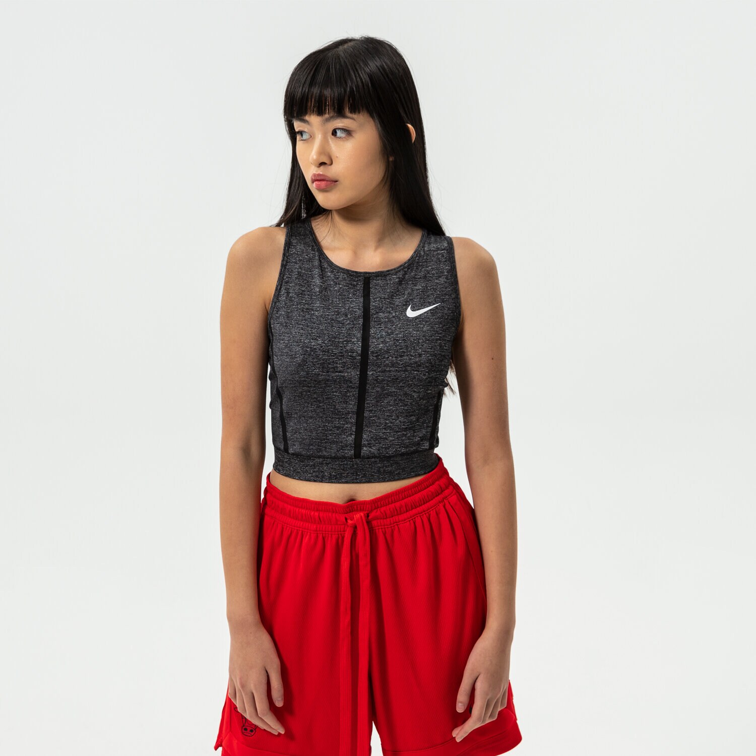 Damen T-Shirt NIKE TOP PRO HIPERCOOL HEATHER 889627-011 Grau