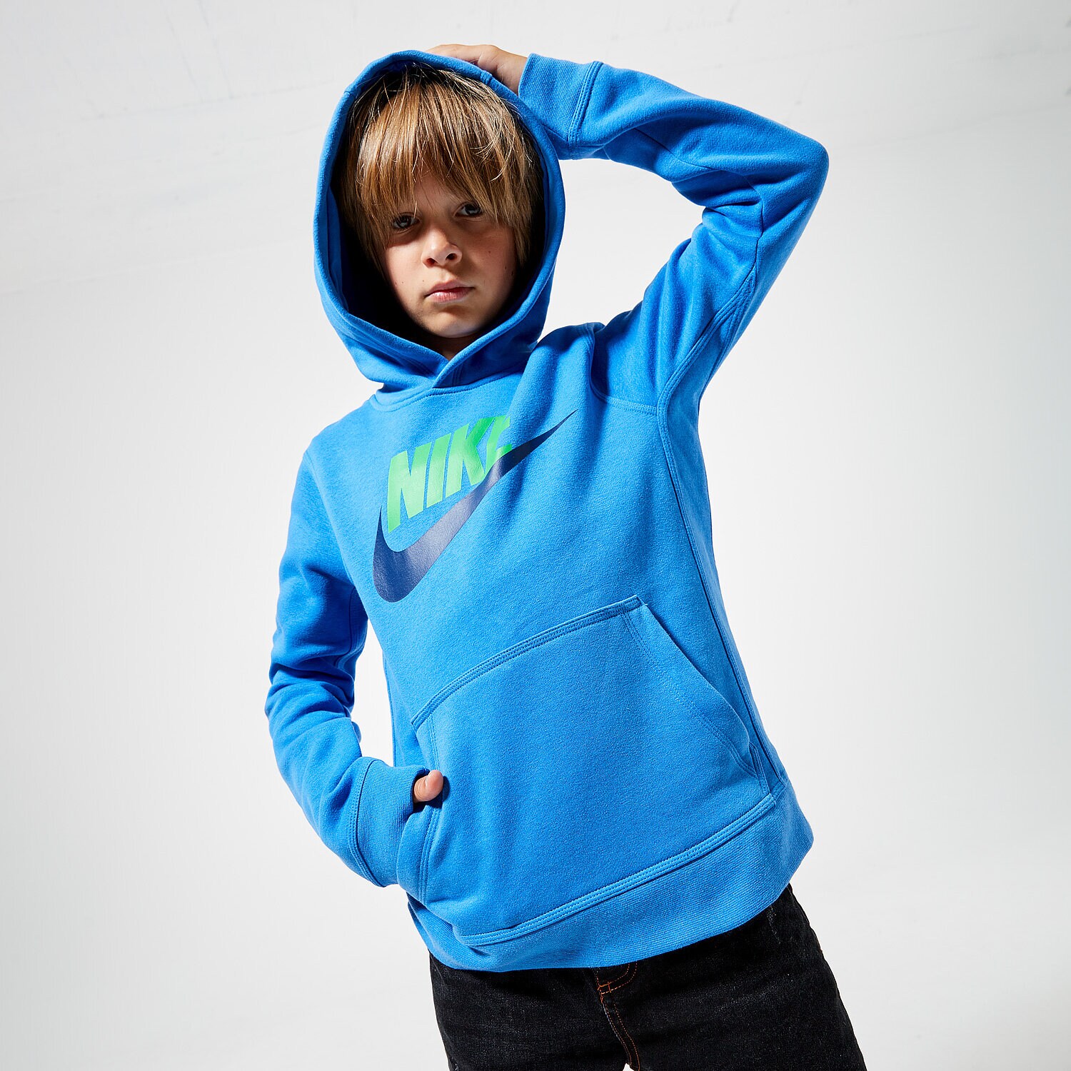 Kinder NIKE HOODIE SPORTSWEAR CLUB FLEECE CJ7861-402 Blau