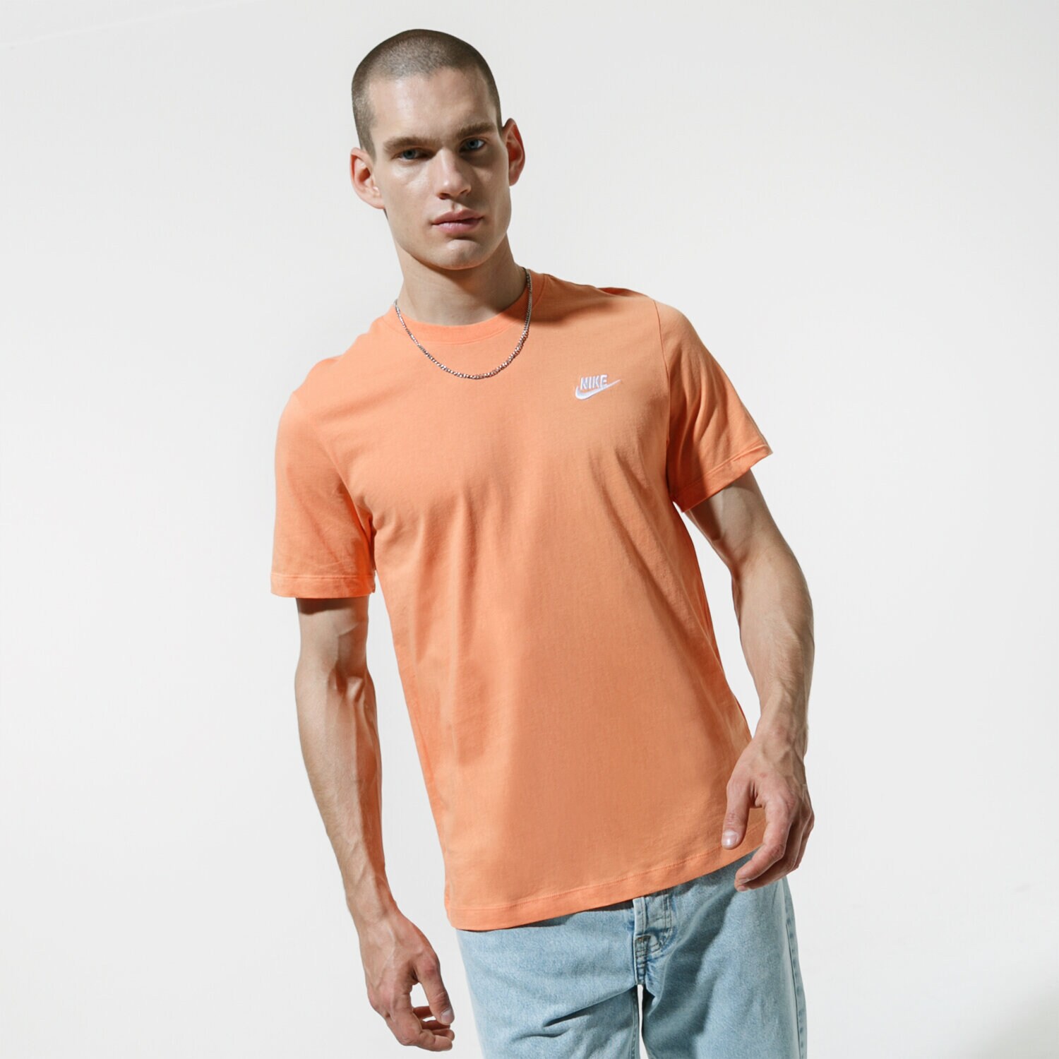 Herren T-Shirt NIKE T-SHIRT SPORTSWEAR CLUB AR4997-871 Orange