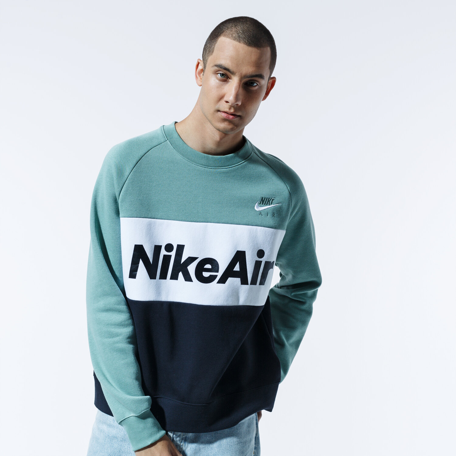Herren NIKE SWEATSHIRT AIR CJ4827-352 Grün