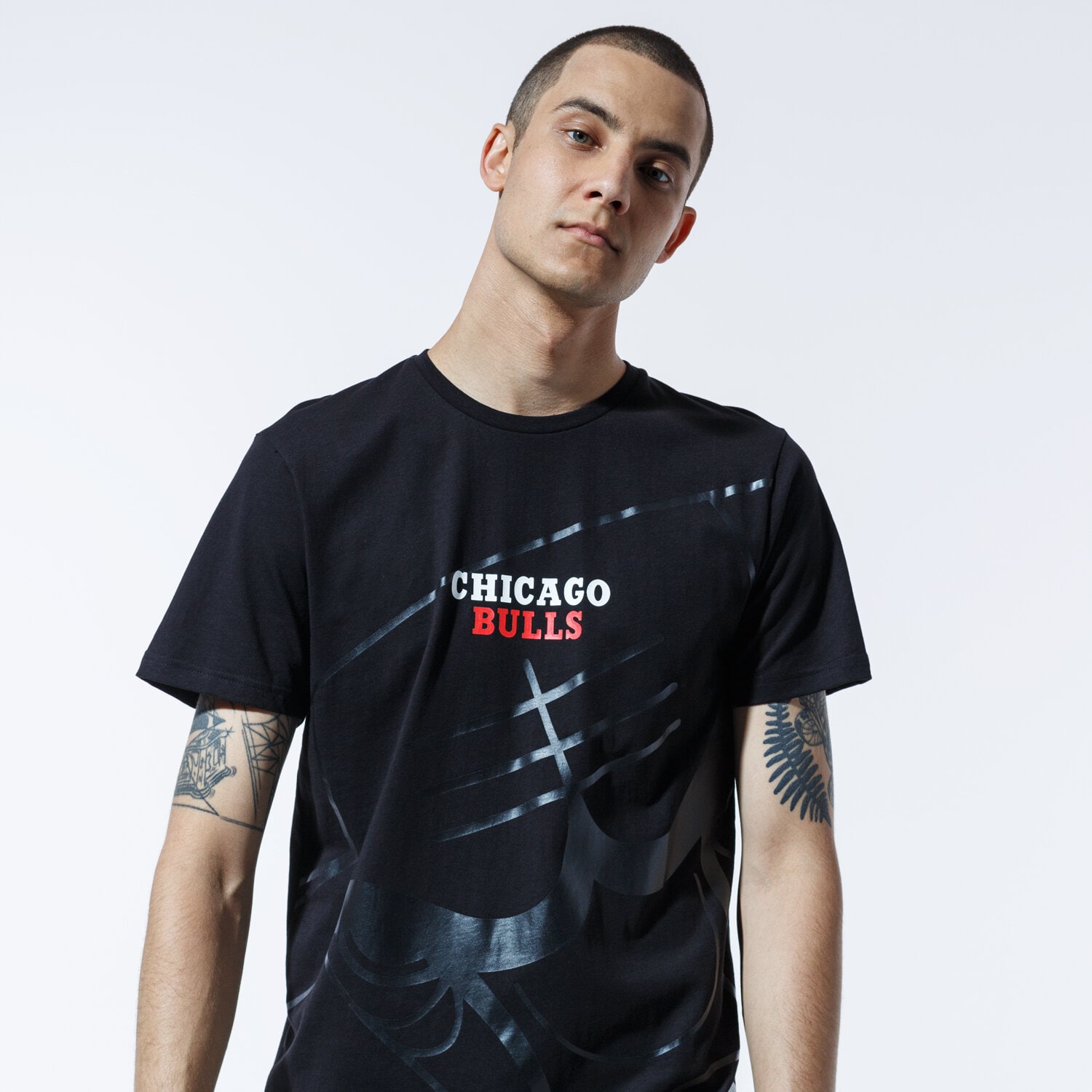 Herren T-Shirt NEW ERA T-SHIRT NBA BIG LOGO TEE CHIBUL BLK 12369805 Schwarz