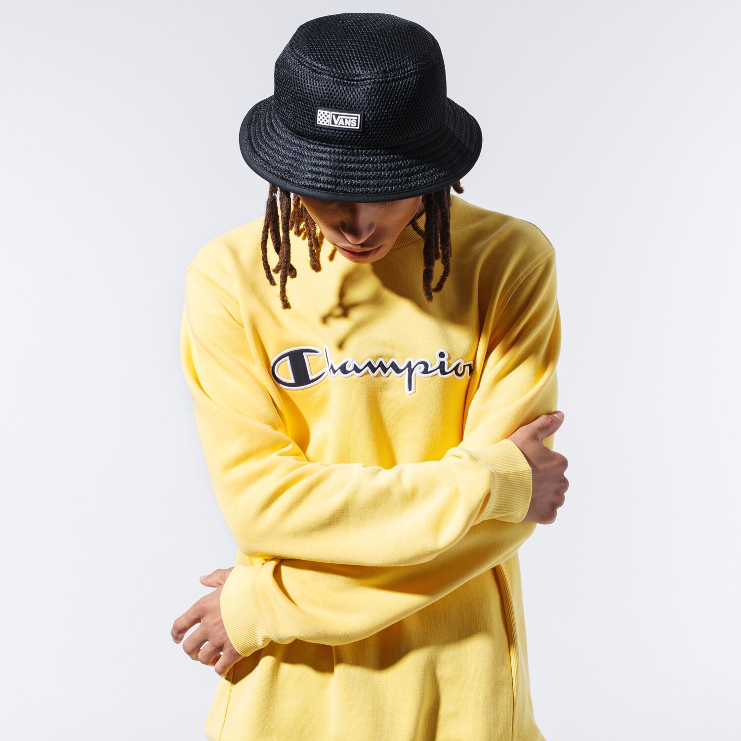 Herren CHAMPION SWEATSHIRT LOGO CREWNECK 215495YS001 Gelb