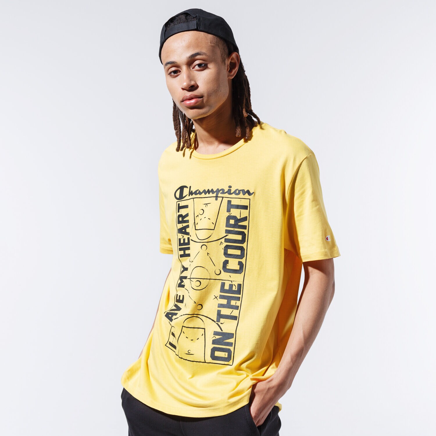 Herren T-Shirt CHAMPION T-SHIRT COURT TEE 215492YS001 Gelb