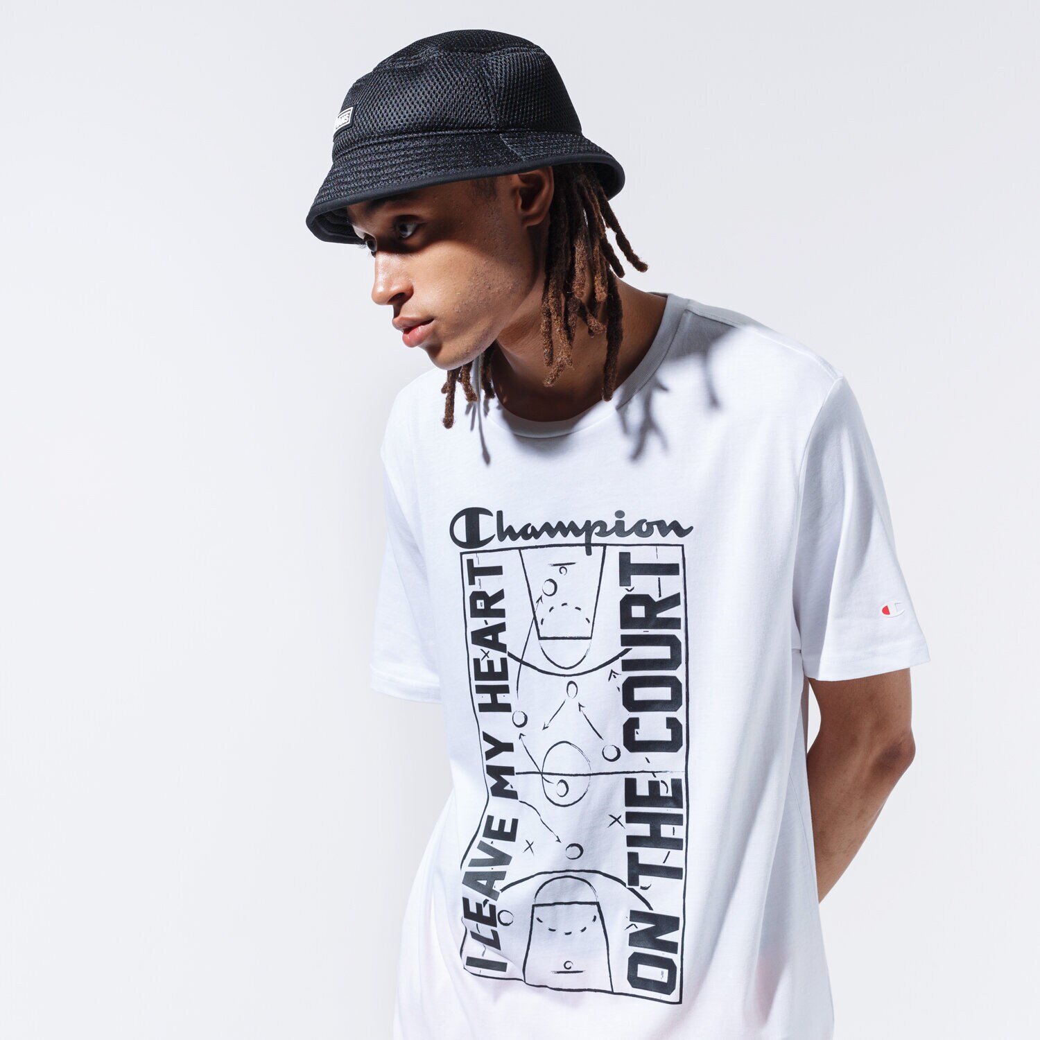Herren T-Shirt CHAMPION T-SHIRT COURT TEE 215492WW001 Weiß
