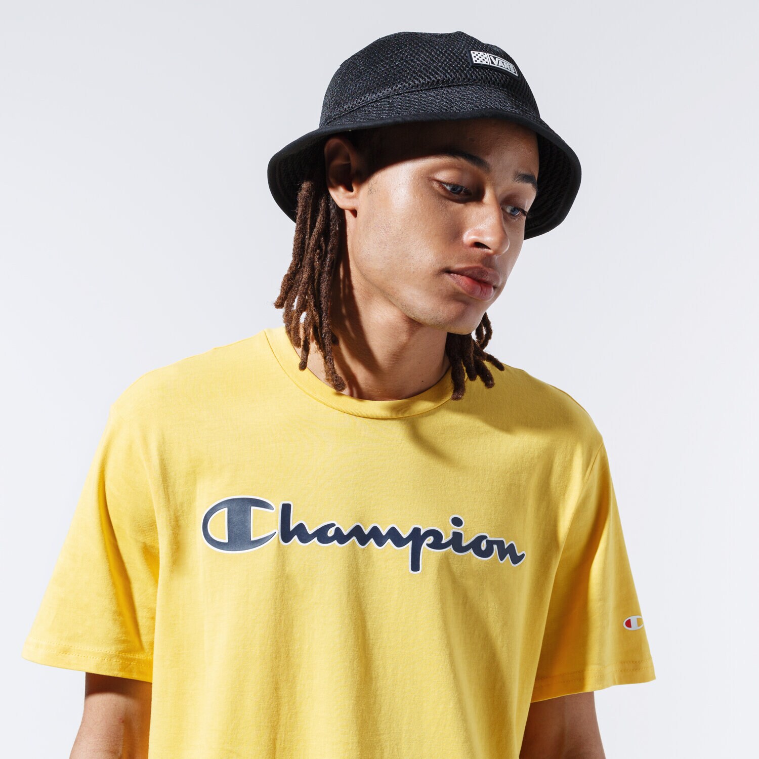Herren T-Shirt CHAMPION T-SHIRT LOGO TEE 215280YS001 Gelb