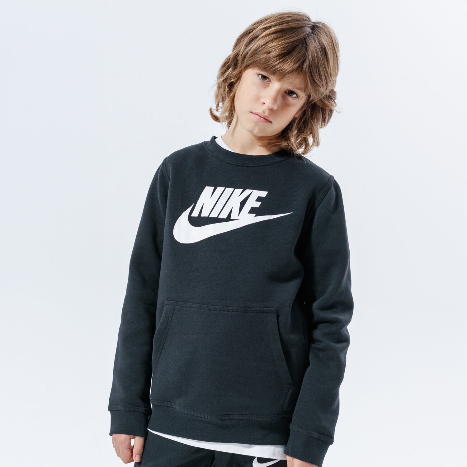 Kinder NIKE SWEATSHIRT SPORTSWEAR CLUB FLEECE CJ7862-011 Schwarz
