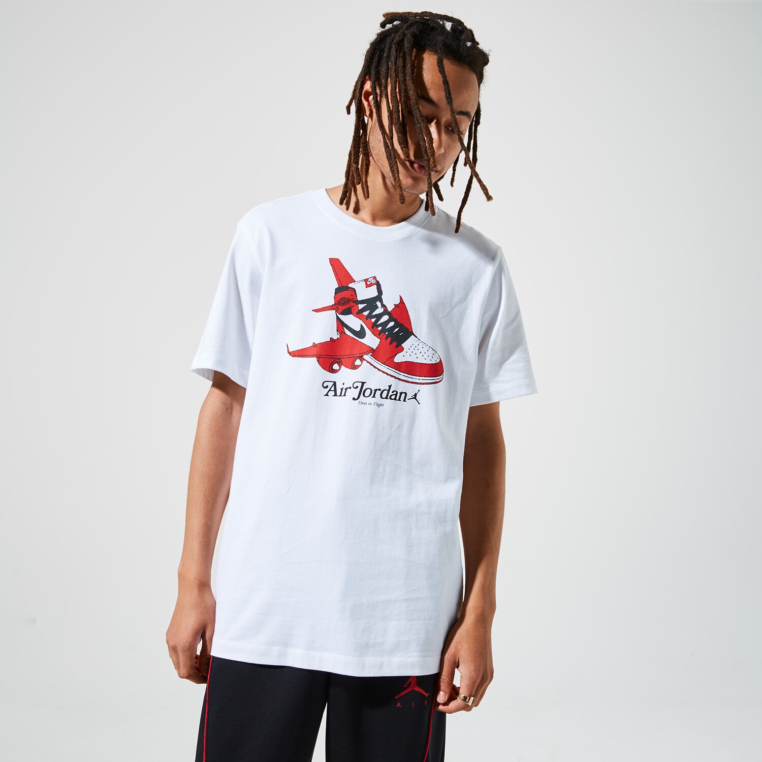 Herren T-Shirt JORDAN T-SHIRT M J BRAND GRAPHIC SS CREW CN3596-100 Weiß