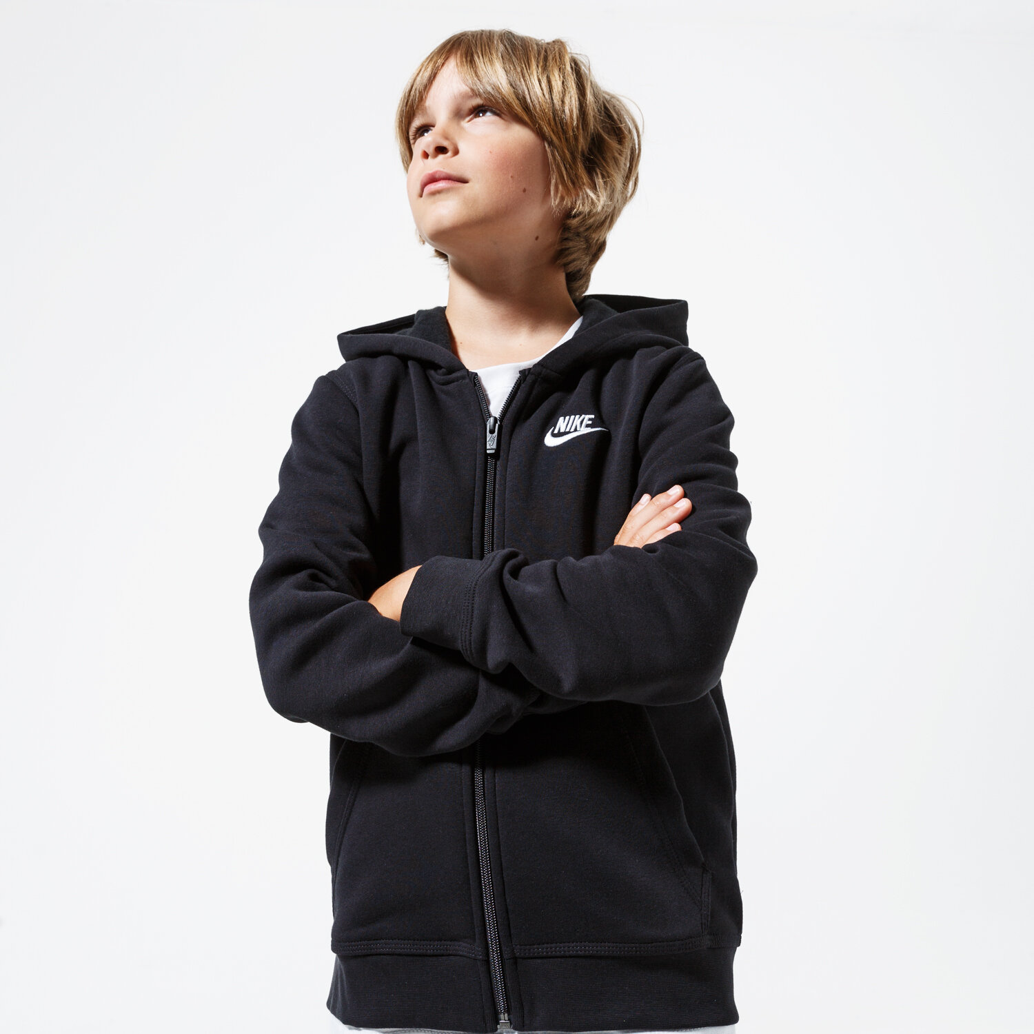 Kinder NIKE SWEATSHIRT MIT REIßVERSCHLUSS   Z KAPTUREM SPORTSWEAR C BV3699-010 Schwarz