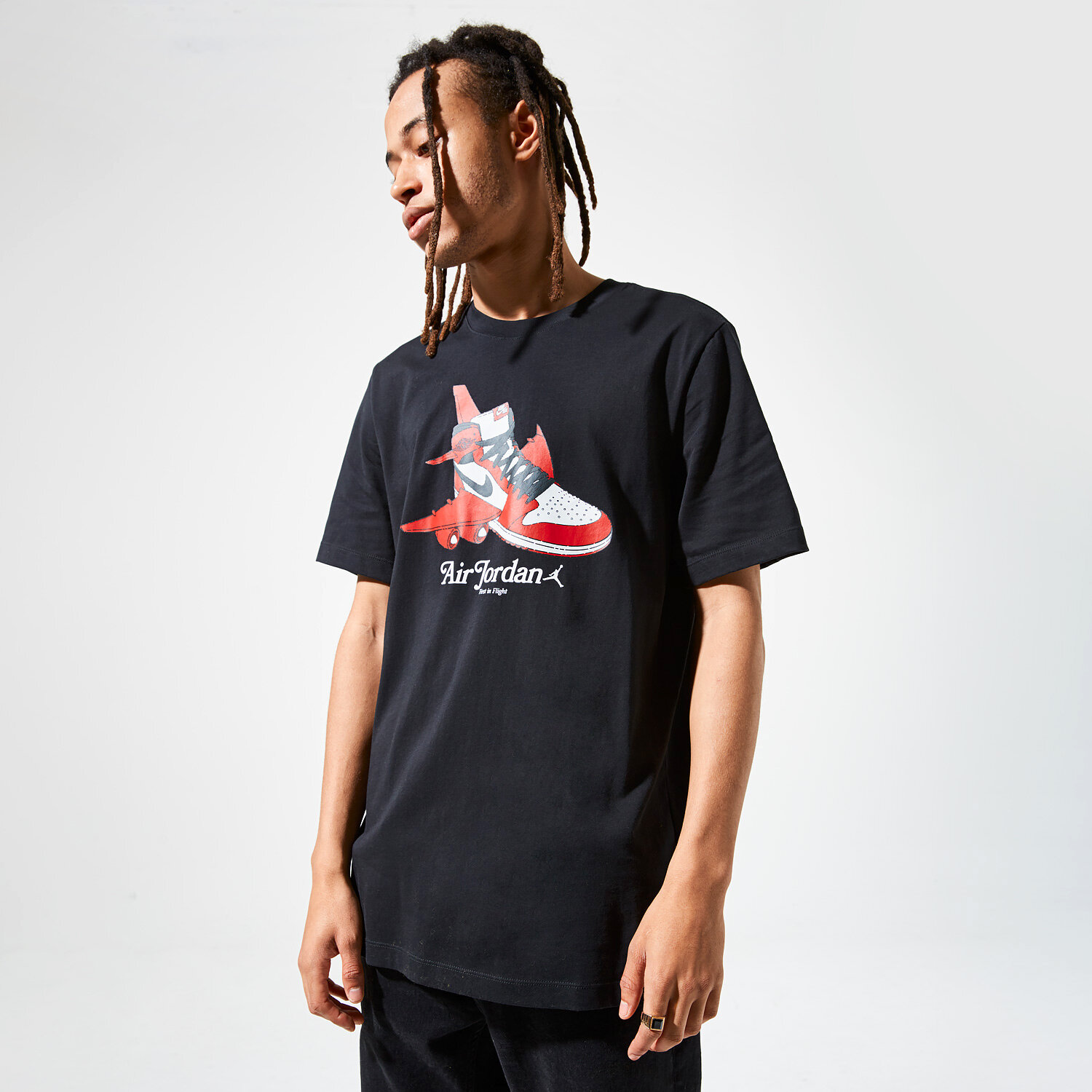 Herren T-Shirt JORDAN T-SHIRT M J BRAND GRAPHIC SS CREW CN3596-010 Schwarz