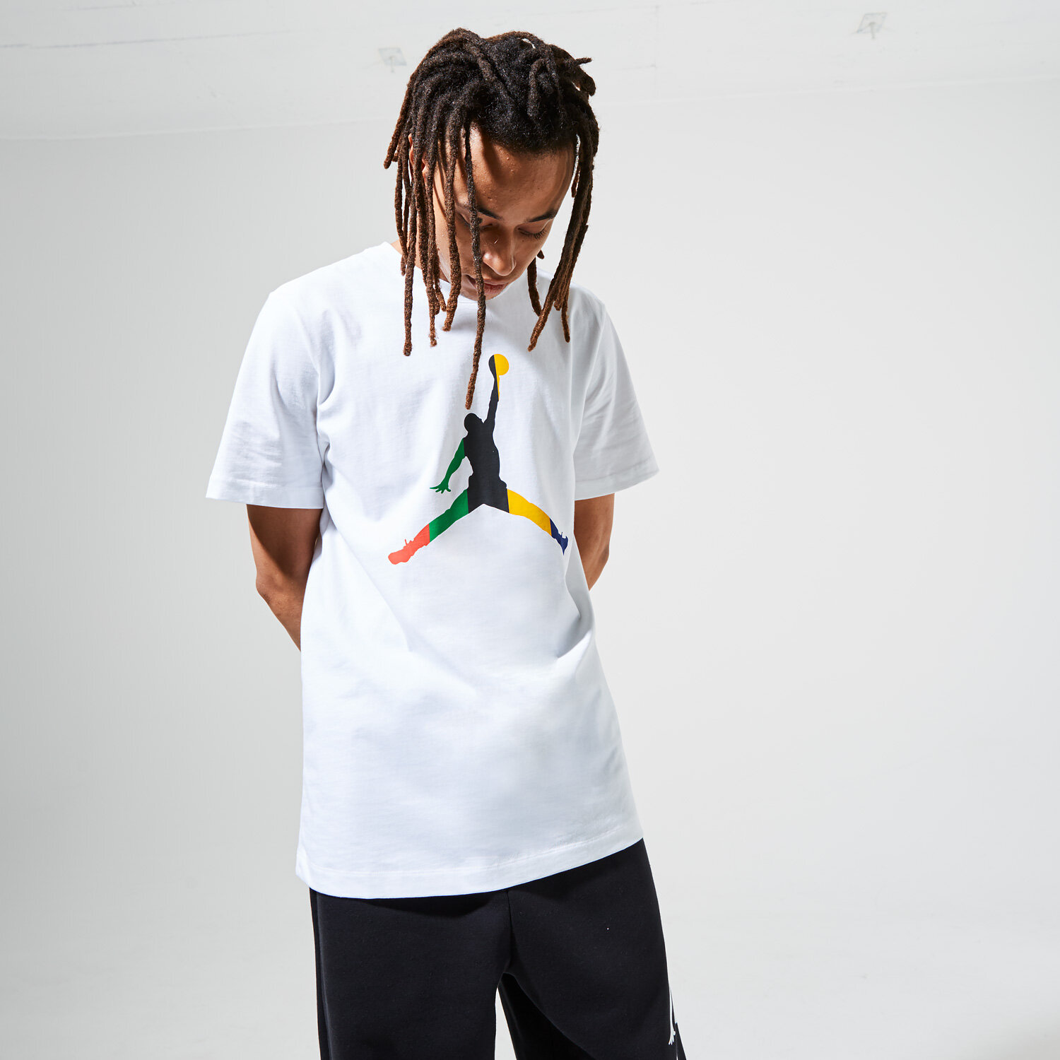 Herren T-Shirt JORDAN T-SHIRT M J SPRT DNA JUMPMAN SS CREW CU1974-100 Weiß