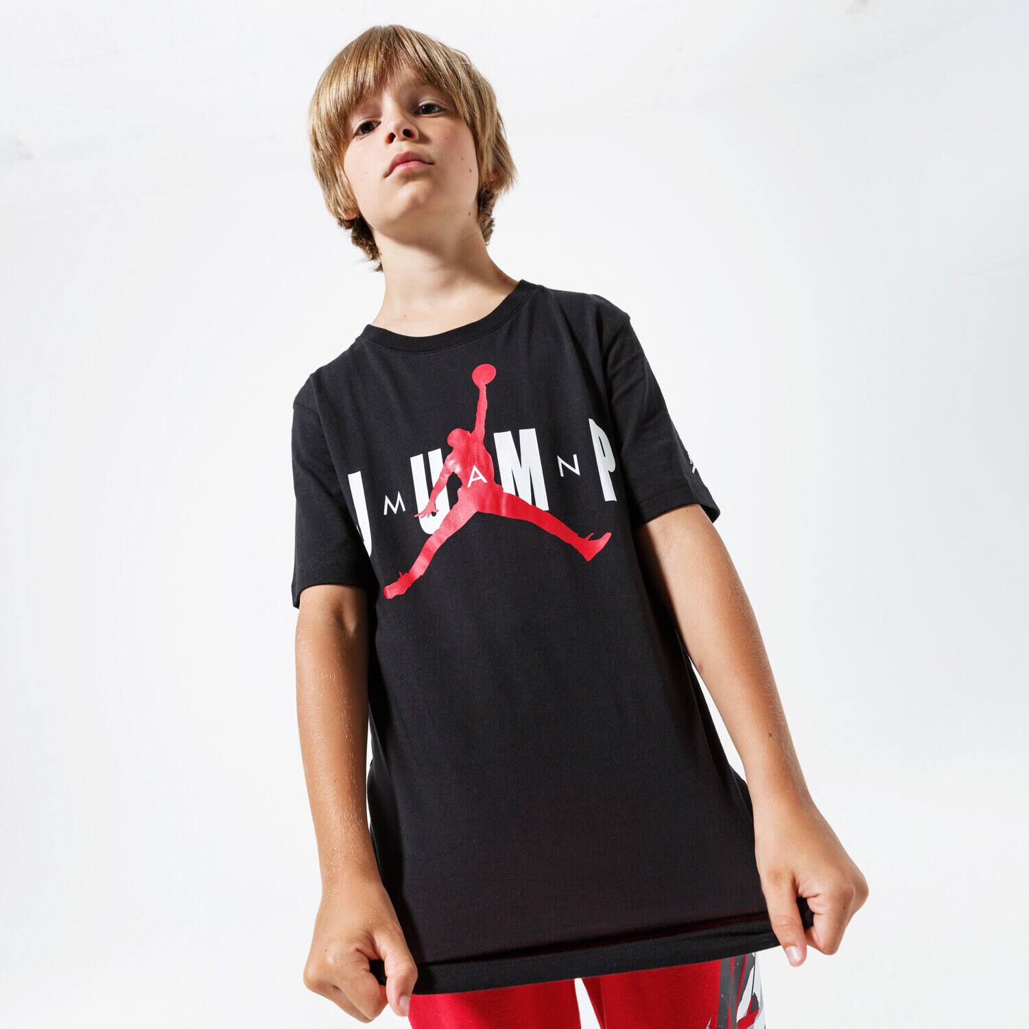 Kinder T-Shirt JORDAN T-SHIRT JDB MJ SS CREW 2 TEE 956869-023-EH Schwarz