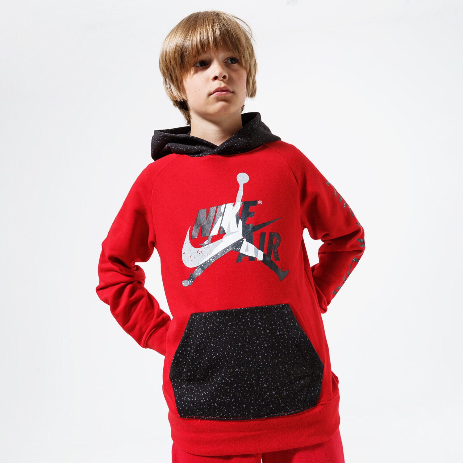 Kinder JORDAN HOODIE   JDB JUMPMAN CLASSICS II PO 956900-R78-EH Rot