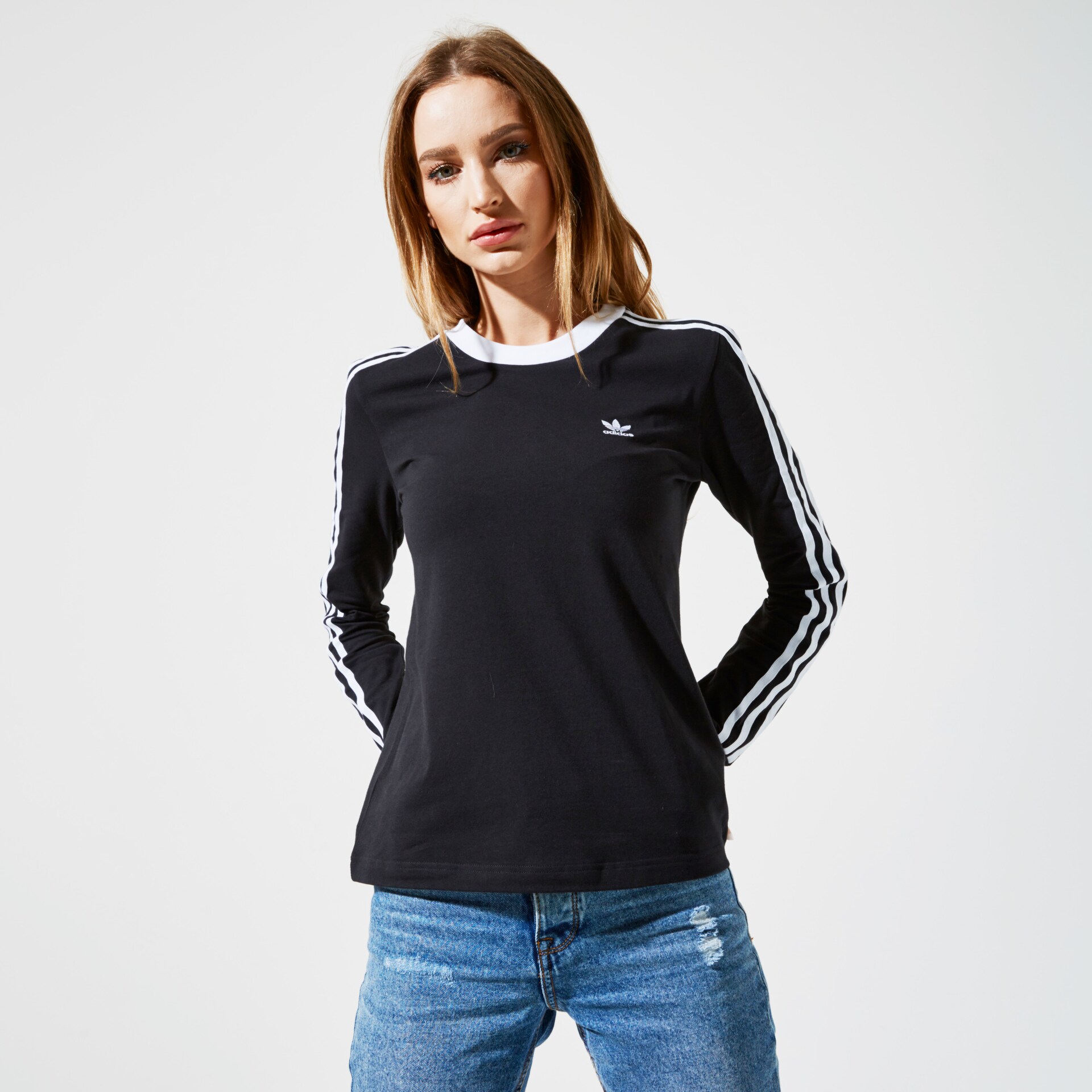 Damen T-Shirt ADIDAS T-SHIRT 3 STR LS FM3301 Schwarz