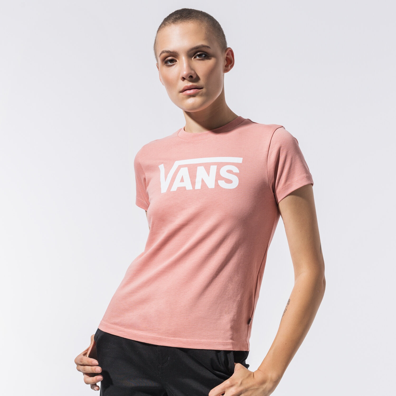 Damen T-Shirt VANS T-SHIRT FLYING V CREW TEE VN0A3UP4ZLS1 Rosa
