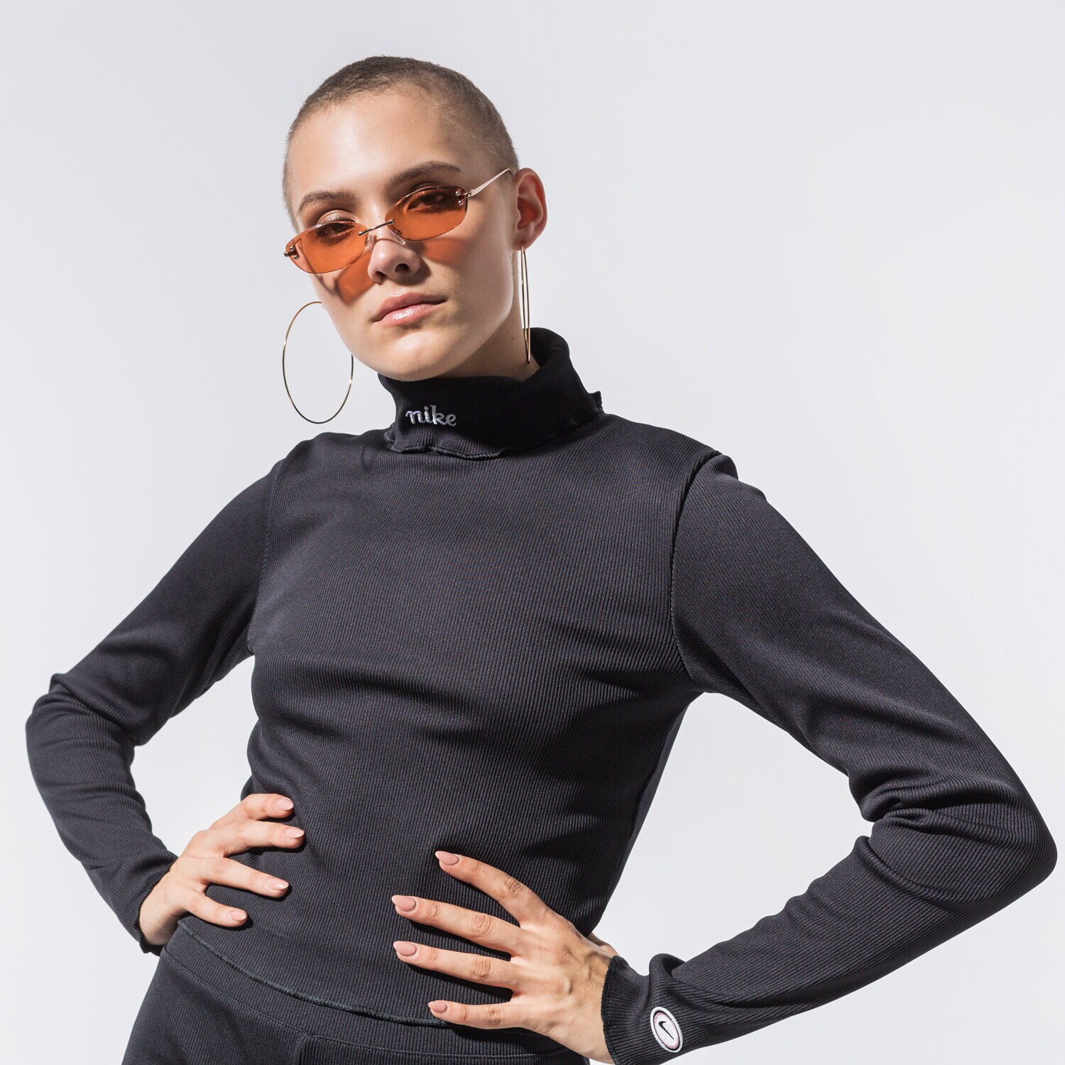 Damen T-Shirt NIKE T-SHIRT W NSW TOP LS RIB FEMME CU5364-010 Schwarz