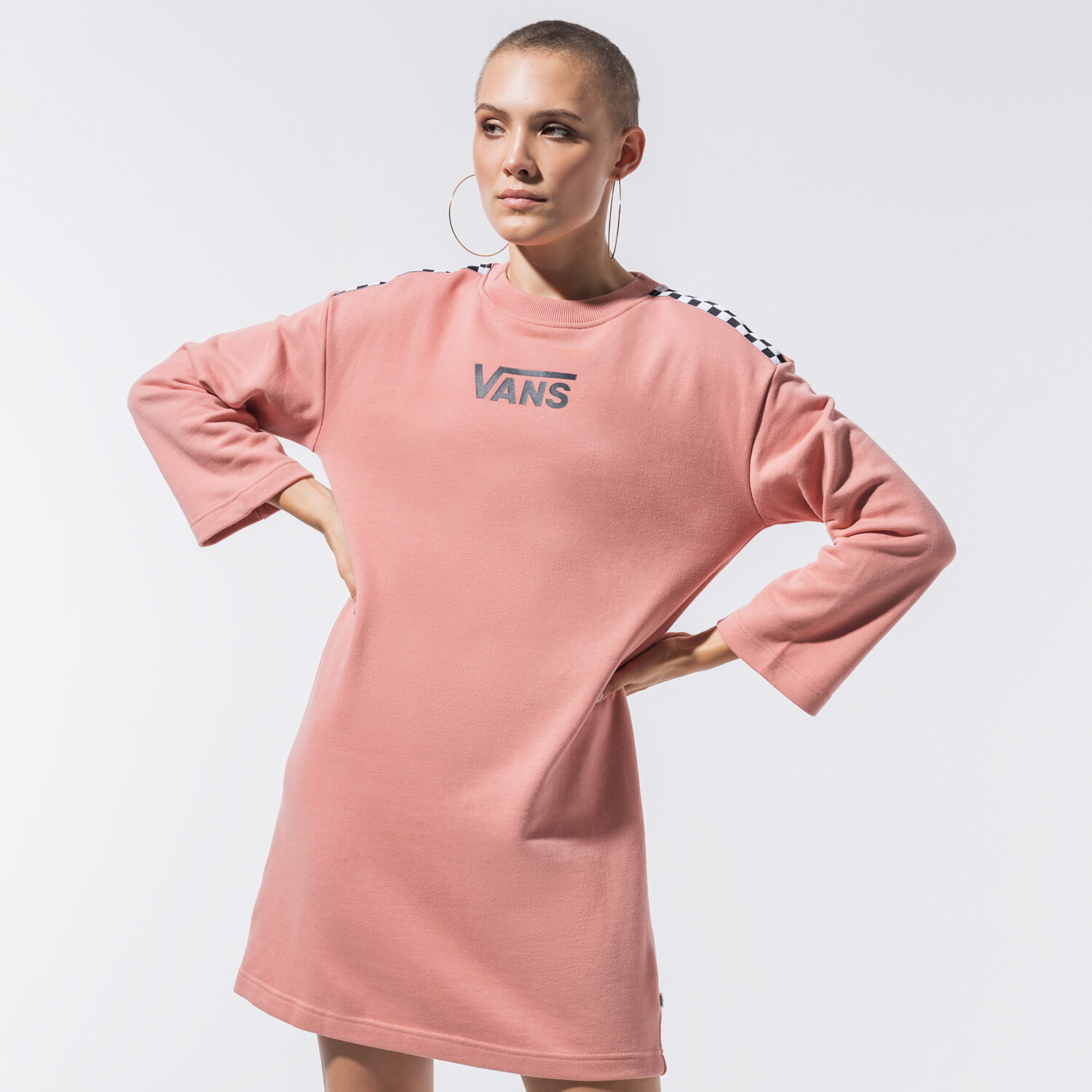Vans pink hoodie dress deals