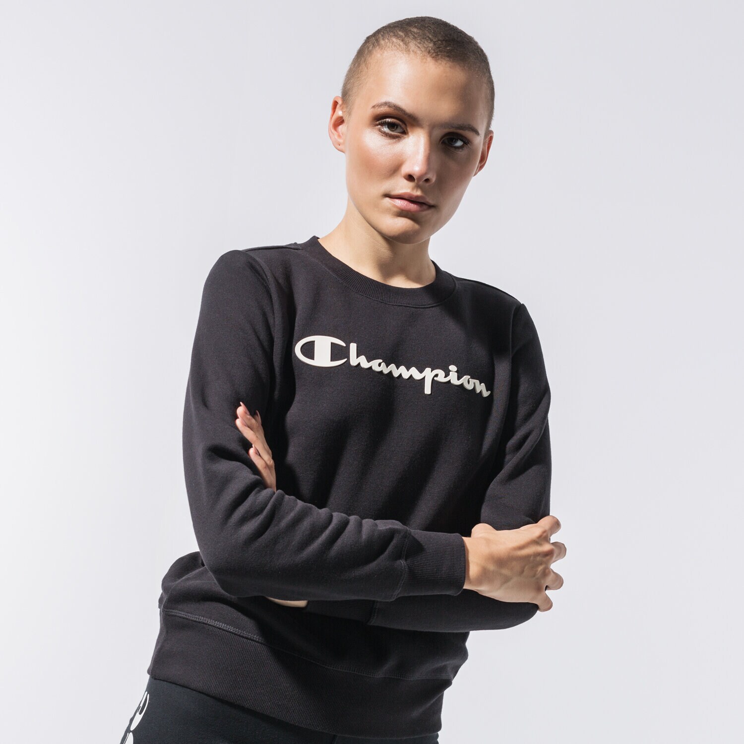 CHAMPION SWEATSHIRT CREWNECK SWEATSHIRT Schwarz 113210KK001 Sizeer