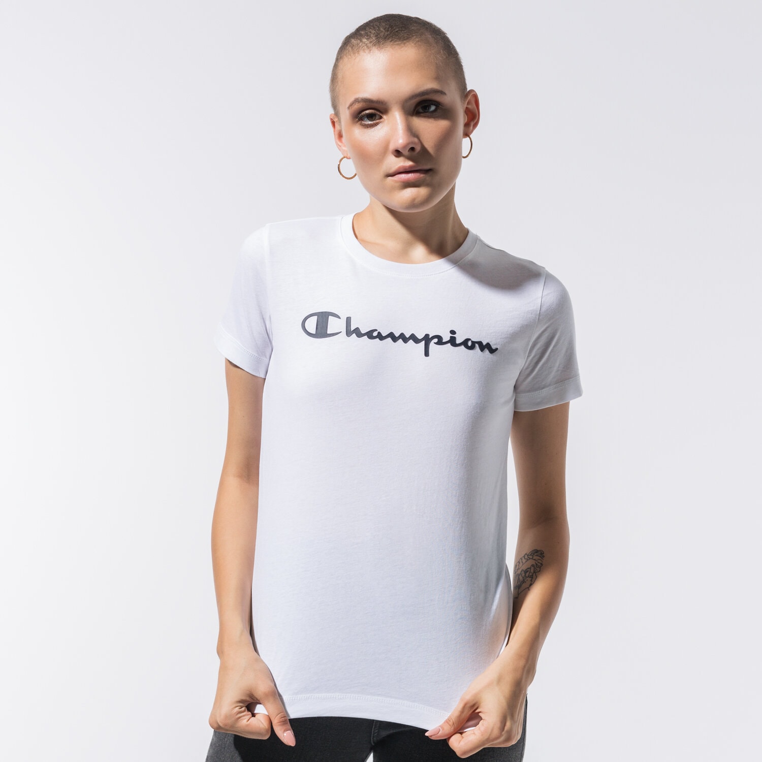 Damen T-Shirt CHAMPION T-SHIRT CREWNECK T-SHIRT 113223WW001 Weiß