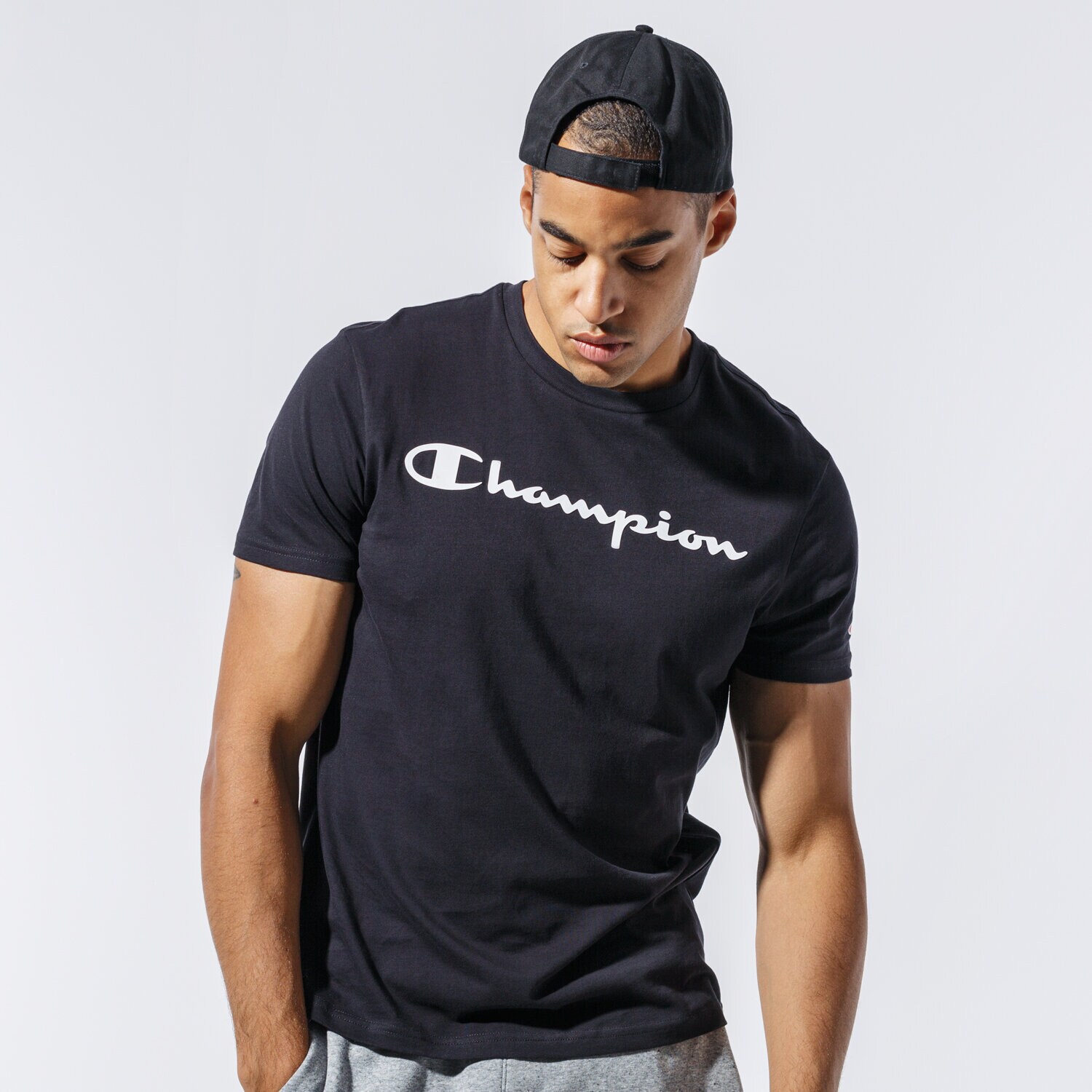 Herren T-Shirt CHAMPION T-SHIRT CREWNECK T-SHIRT 214747KK001 Schwarz