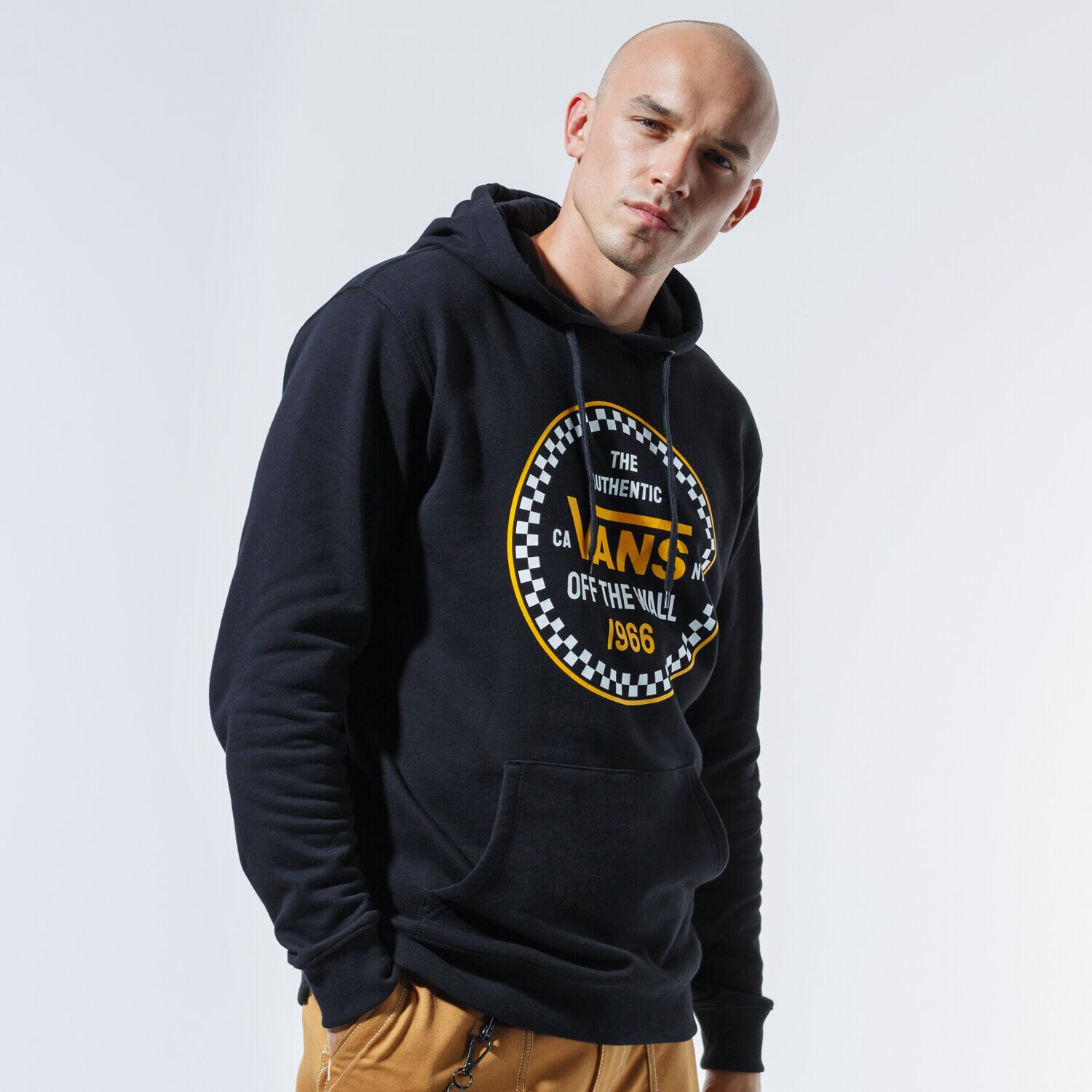 Herren VANS HOODIE CHECKER 66 PO VN0A4RR3BLK1 Schwarz