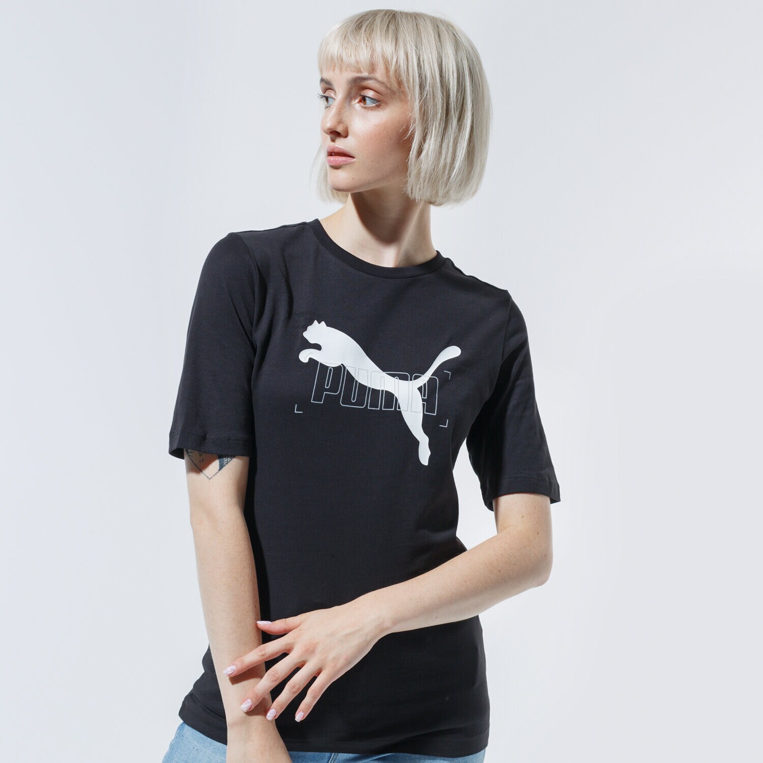 Damen T-Shirt PUMA T-SHIRT NU-TILITY TEE 58354601 Schwarz