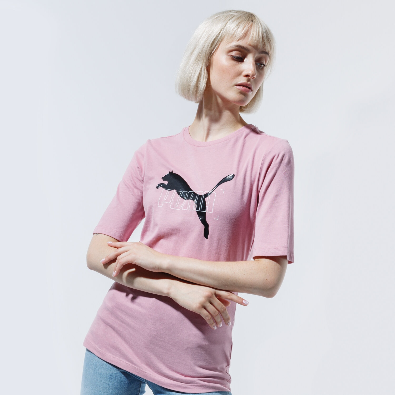 Damen T-Shirt PUMA T-SHIRT NU-TILITY TEE 58354616 Rosa