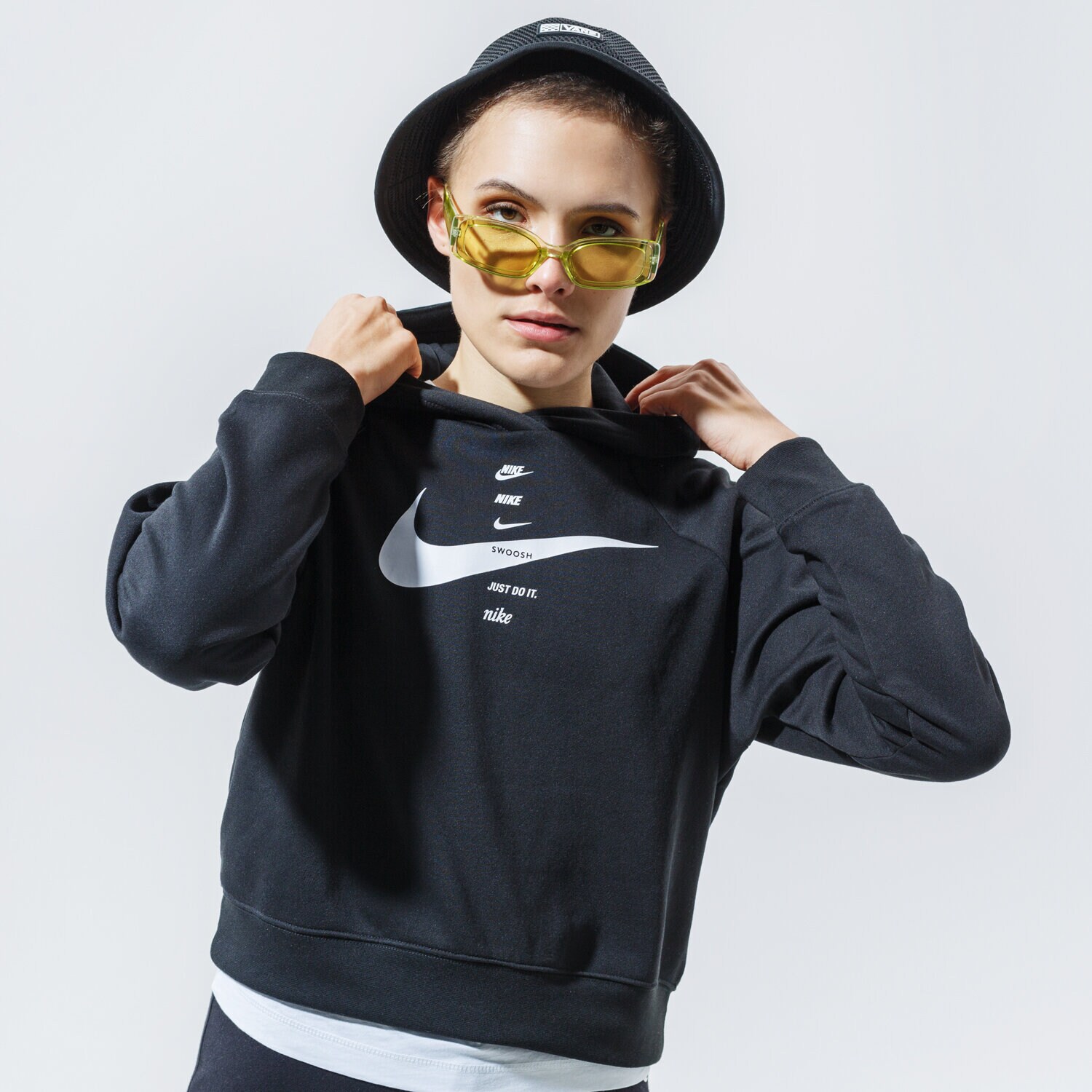 Damen NIKE HOODIE W NSW SWSH HOODIE FLC BB CU5676-011 Schwarz