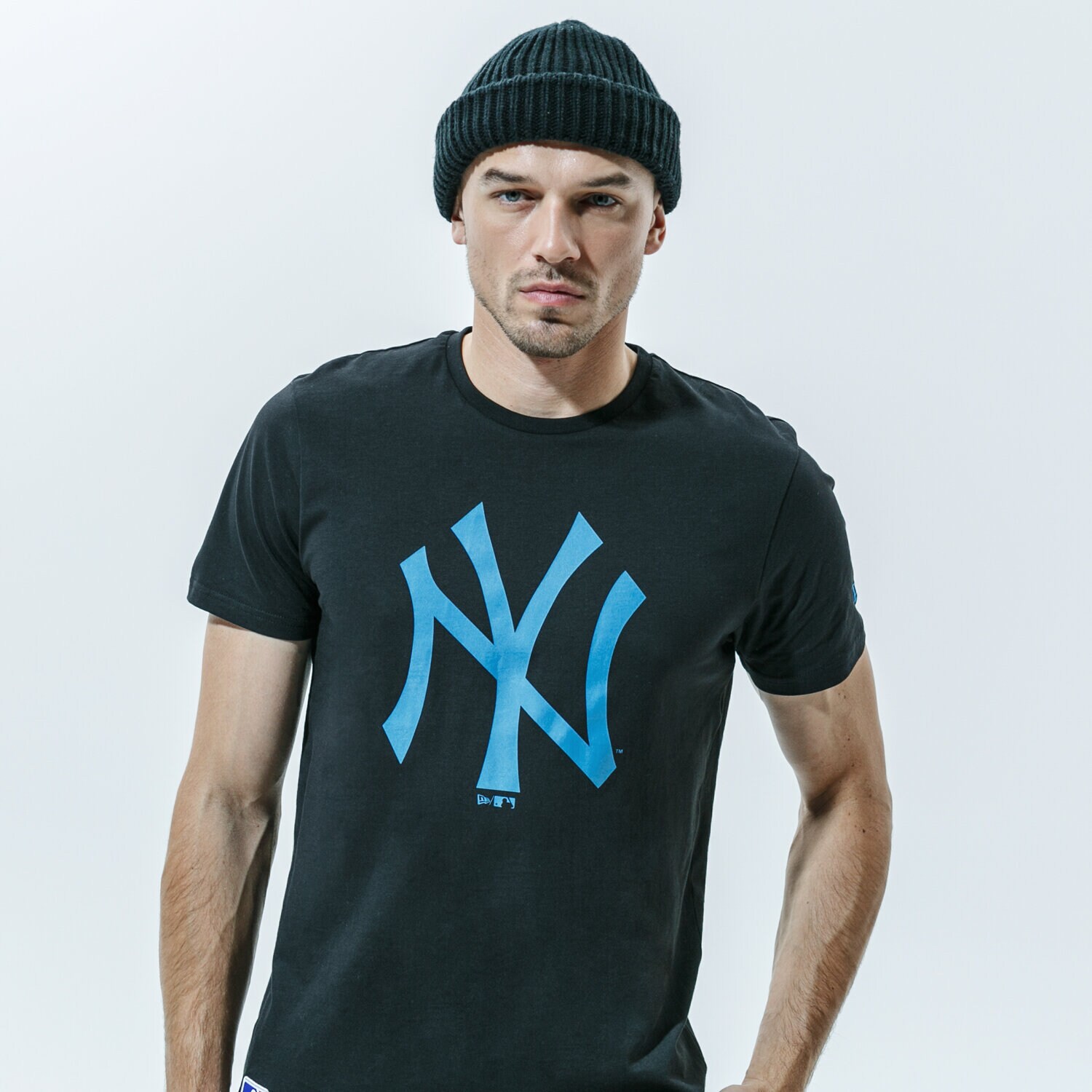 Herren T-Shirt NEW ERA T-SHIRT MLB SEASONAL TEAM LOGO TEE NEYYAN BLKDTL 12485707 Schwarz