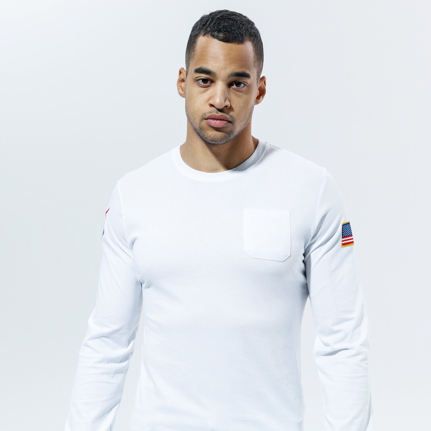 Herren T-Shirt ALPHA INDUSTRIES T-SHIRT NASA LS 17653209 Weiß