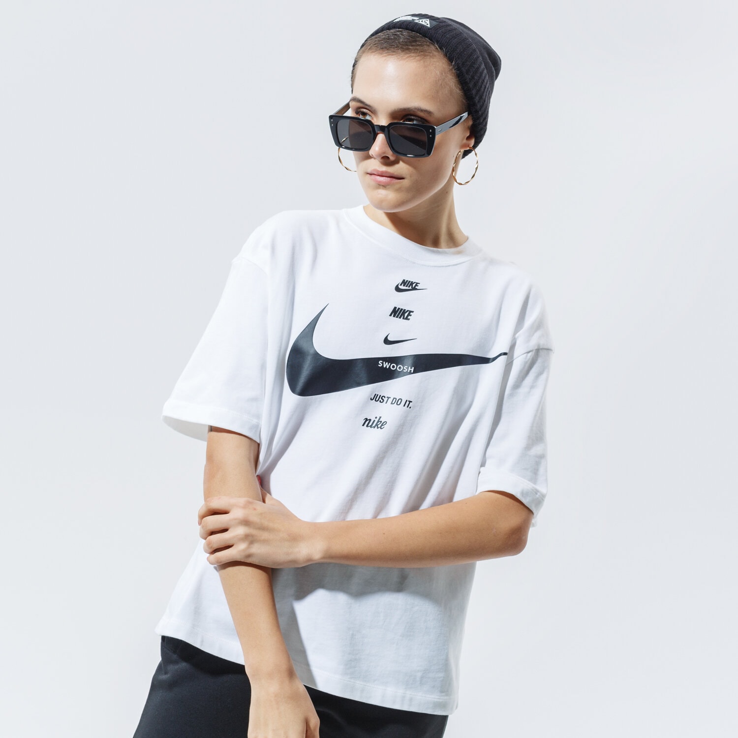 Damen T-Shirt NIKE T-SHIRT W NSW SWSH TOP SS CU5682-100 Weiß