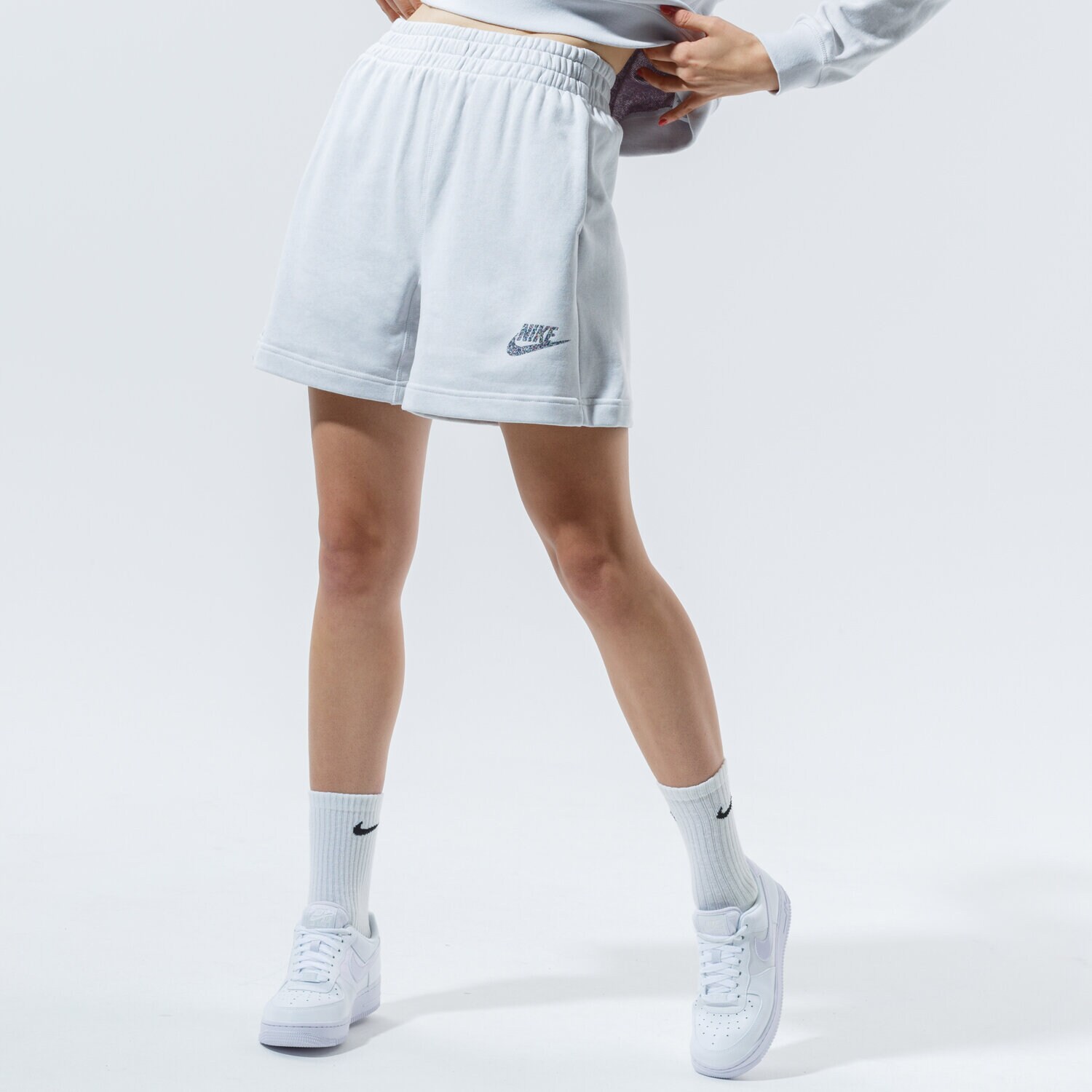 Damen Shorts NIKE SHORTS W NSW SHORT FT M2Z CU6405-094 Grau