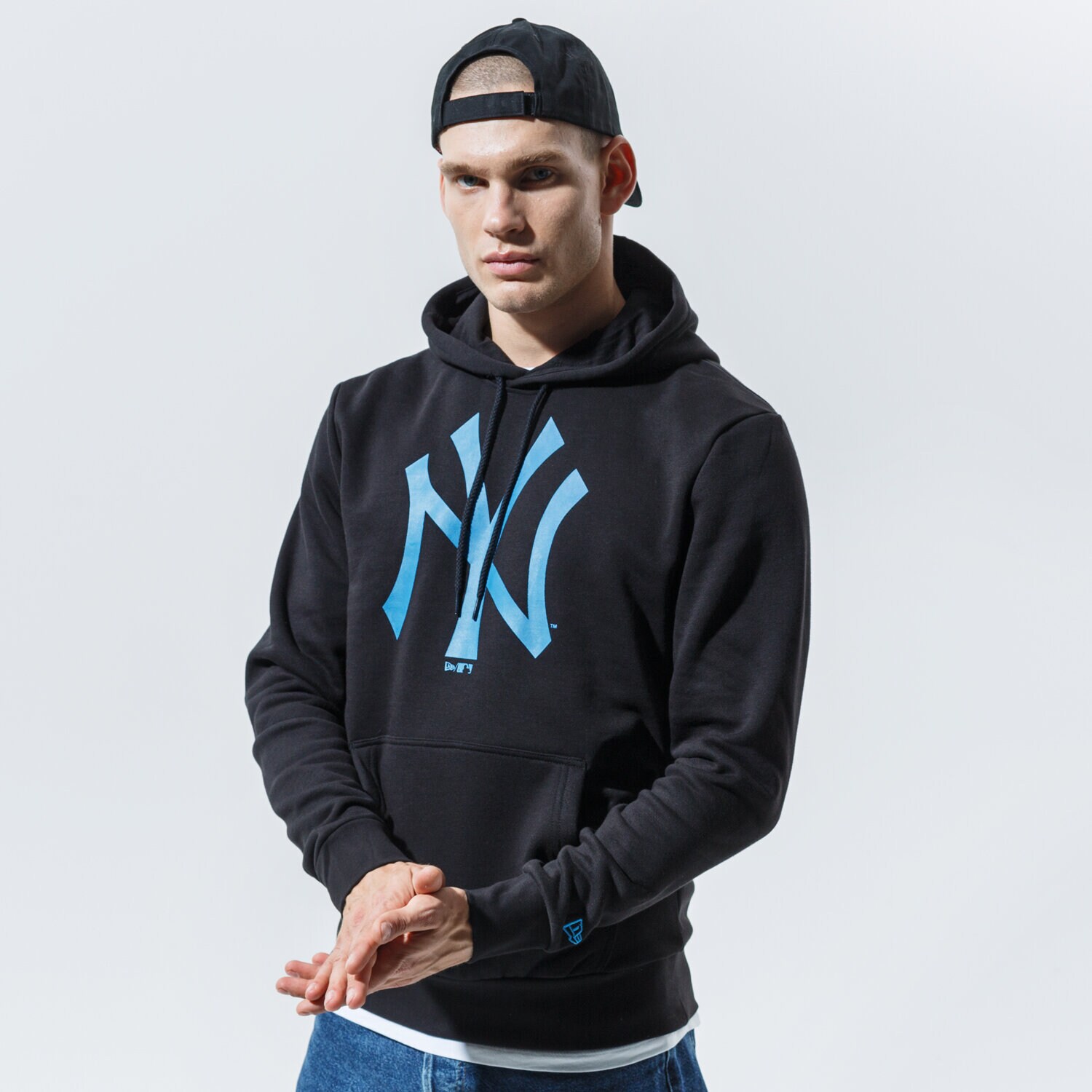 Herren NEW ERA HOODIE MLB SEASONAL TEAM LOGO HDY NEYYAN BLKDTL 12485715 Schwarz