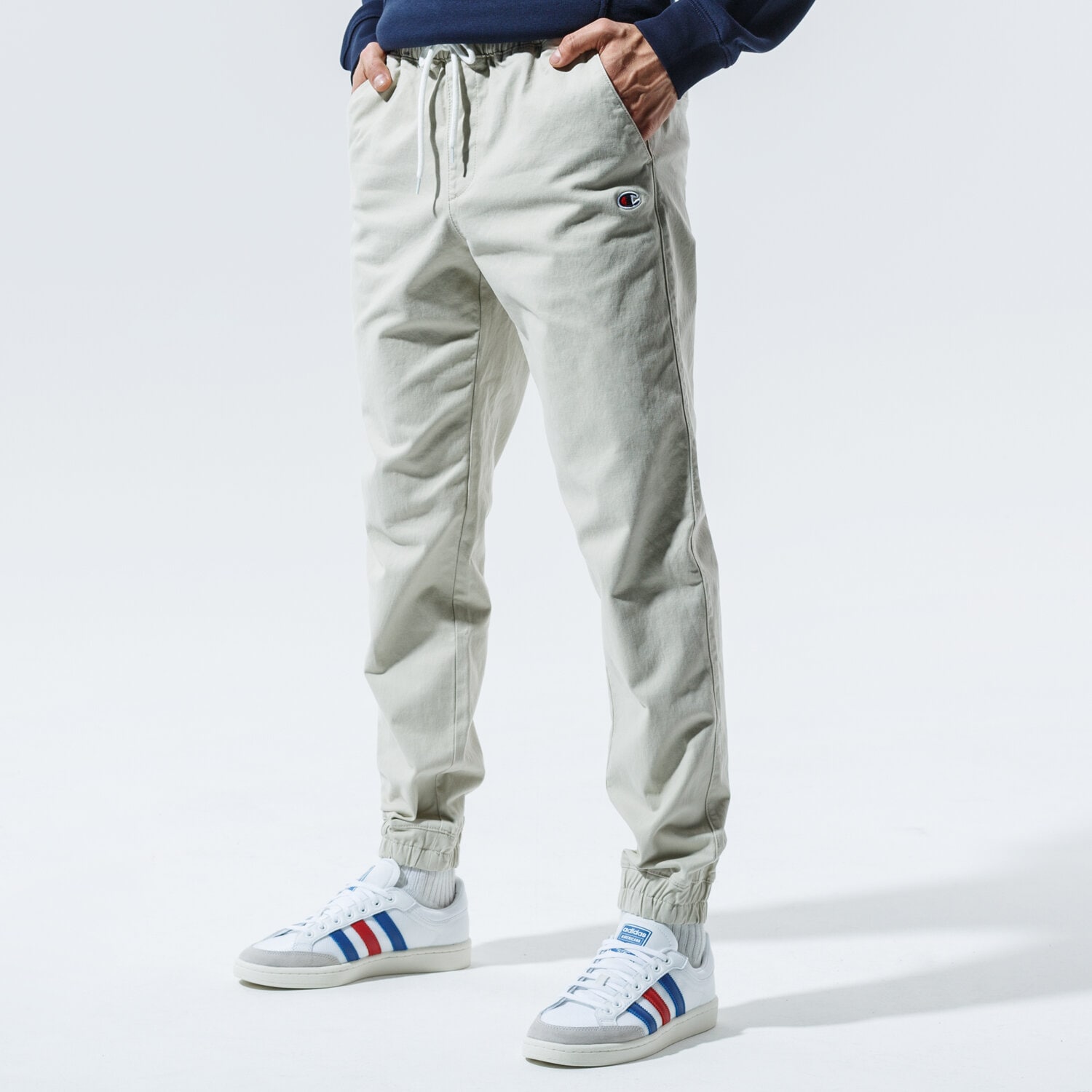Herren Hosen CHAMPION HOSE ELASTIC CUFF PANTS 215193MS022 Beige