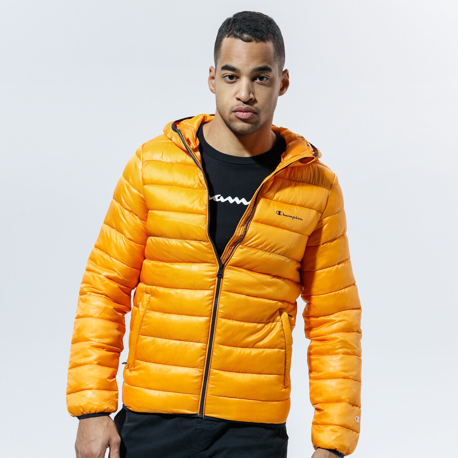 Herren Winterjacke CHAMPION JACKE WINTER HOODED JACKET 214869OL012 senfgelb