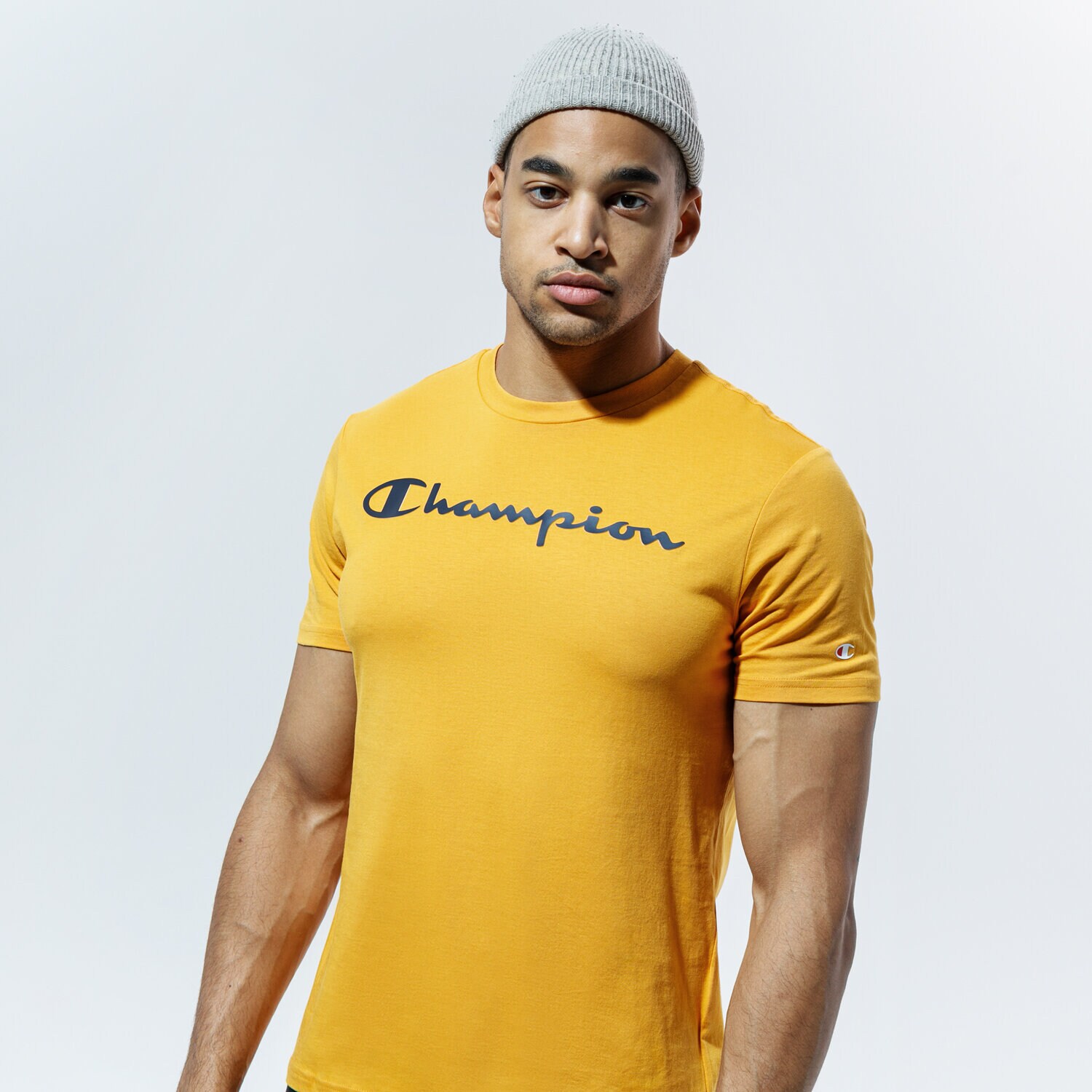 Herren T-Shirt CHAMPION T-SHIRT CREWNECK T-SHIRT 214747OS033 senfgelb