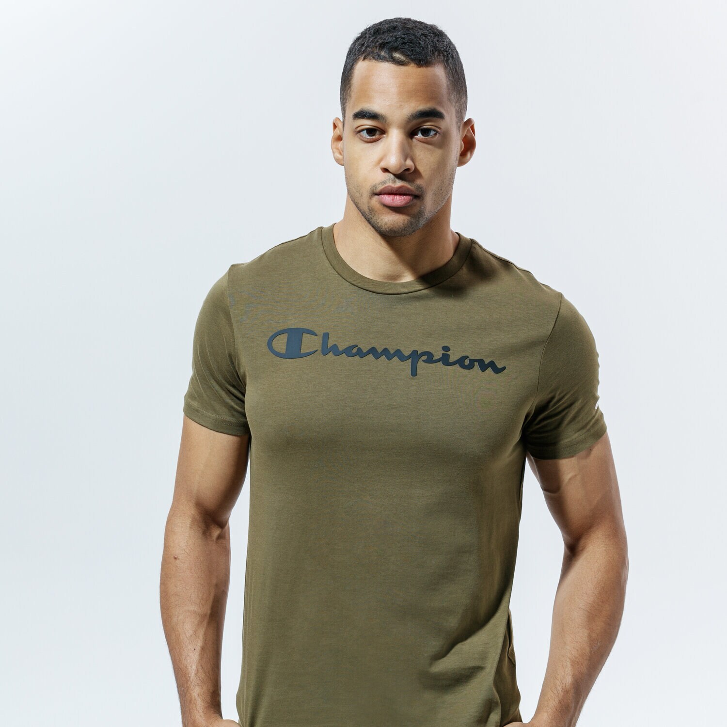 Herren T-Shirt CHAMPION T-SHIRT CREWNECK T-SHIRT 214747MS549 Khaki