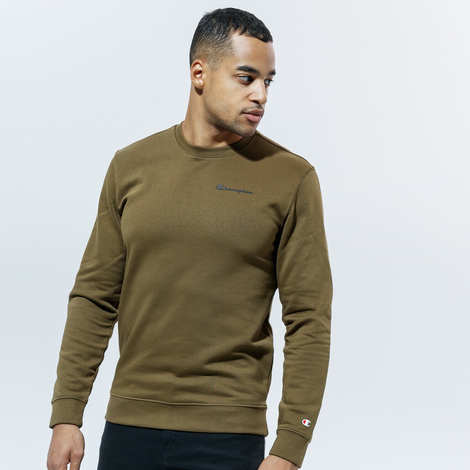 Herren CHAMPION SWEATSHIRT CREWNECK SWEATSHIRT 214750MS549 Khaki
