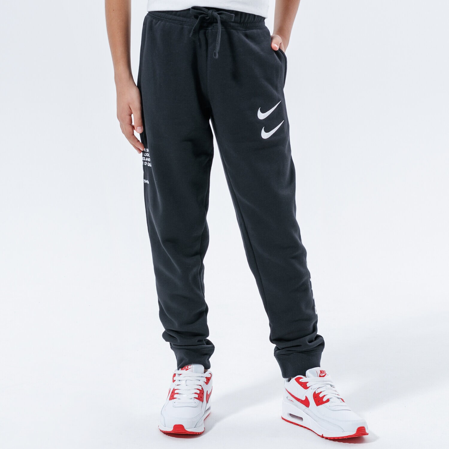 Kinder Hosen NIKE HOSE SPORTSWEAR SWOOSH CU9195-010 Schwarz