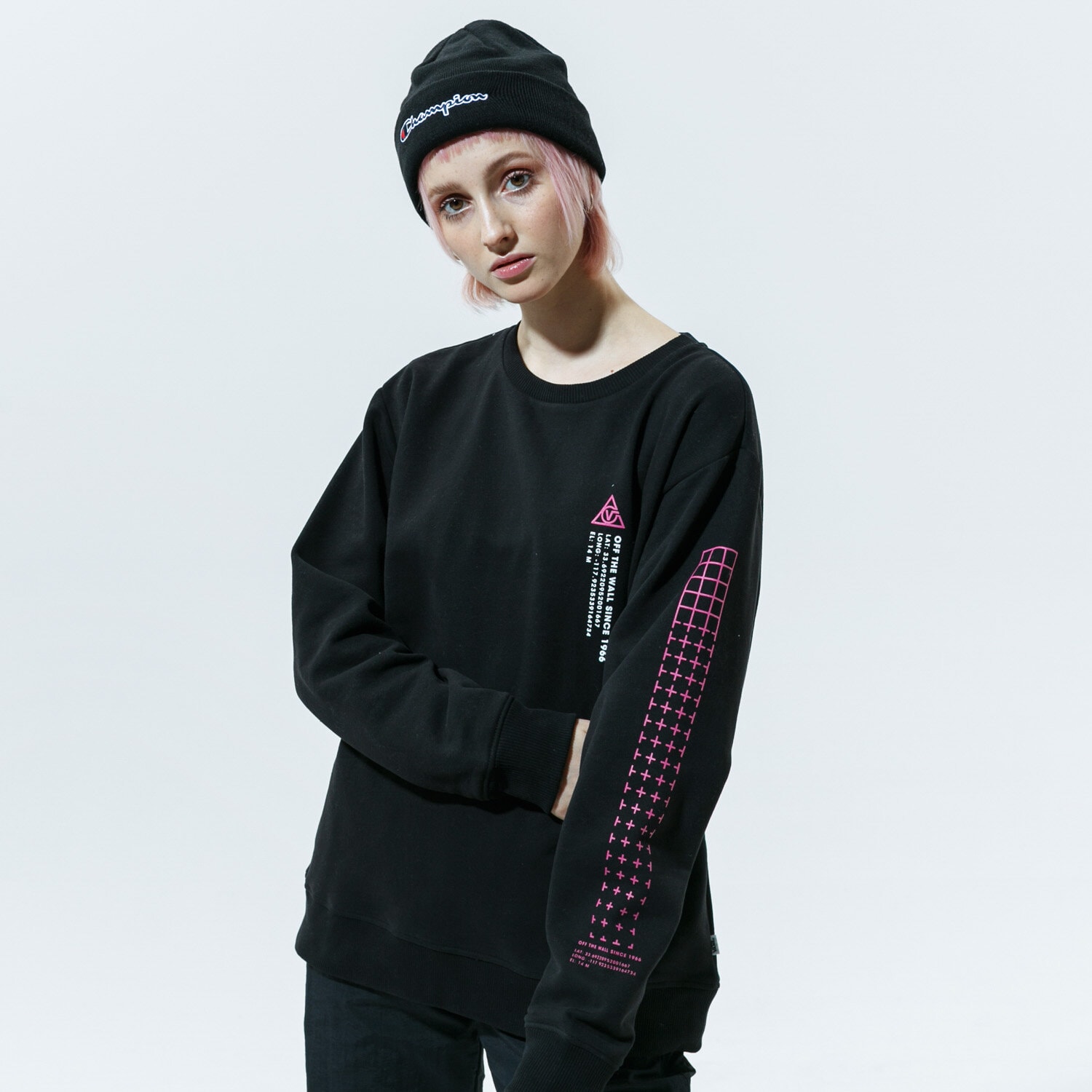 Damen VANS SWEATSHIRT 66 SUPPLY CREW VN0A53OSBLK1 Schwarz