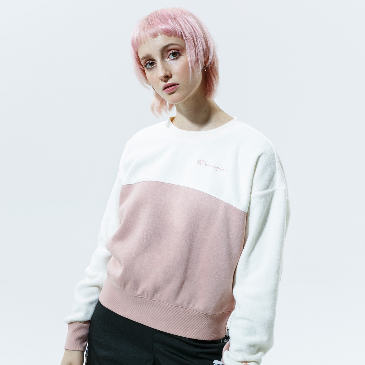 Damen CHAMPION SWEATSHIRT CREWNECK SWEATER 113232PS144 Beige