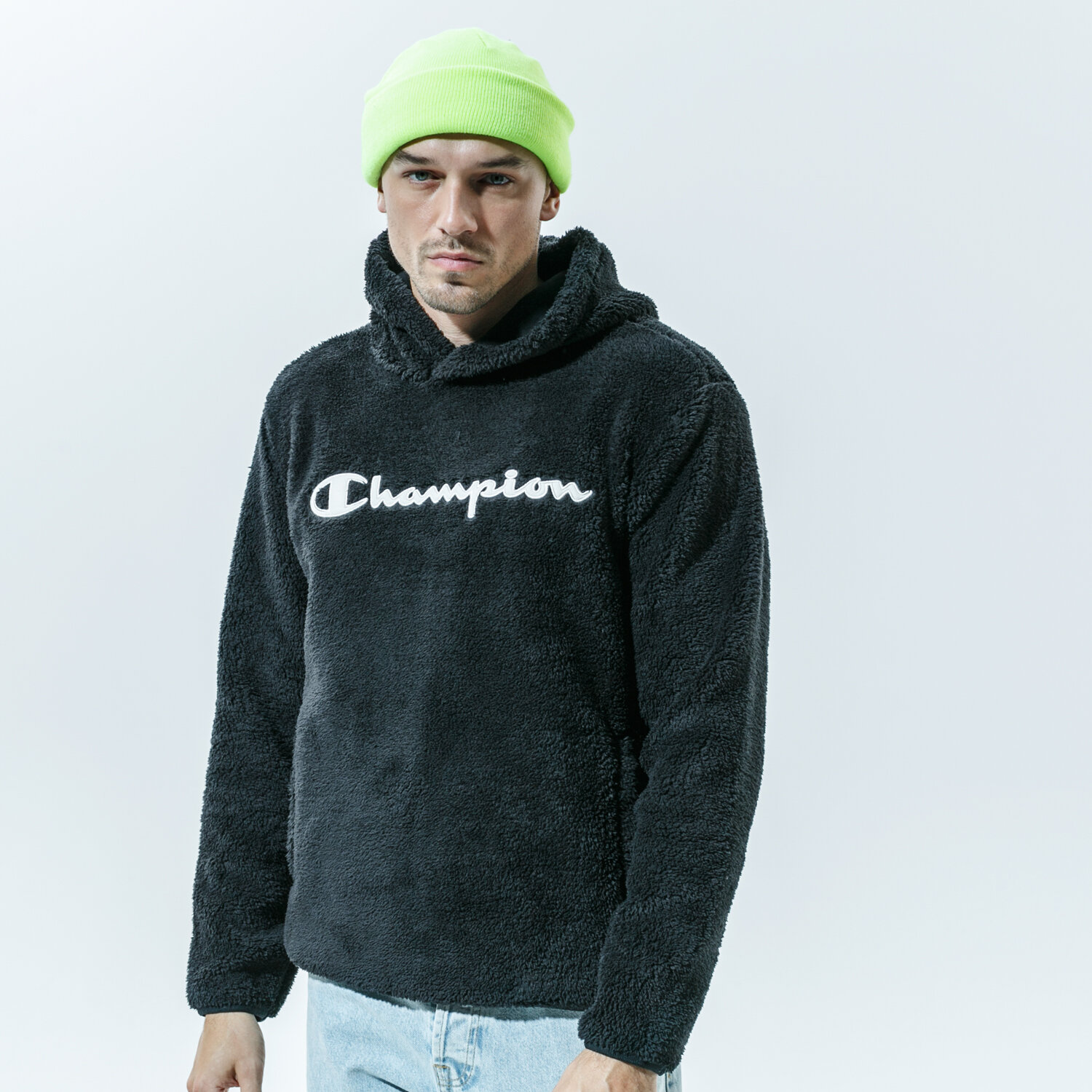 CHAMPION FLEECESHIRT HOODED TOP Schwarz 214973KK001 Sizeer