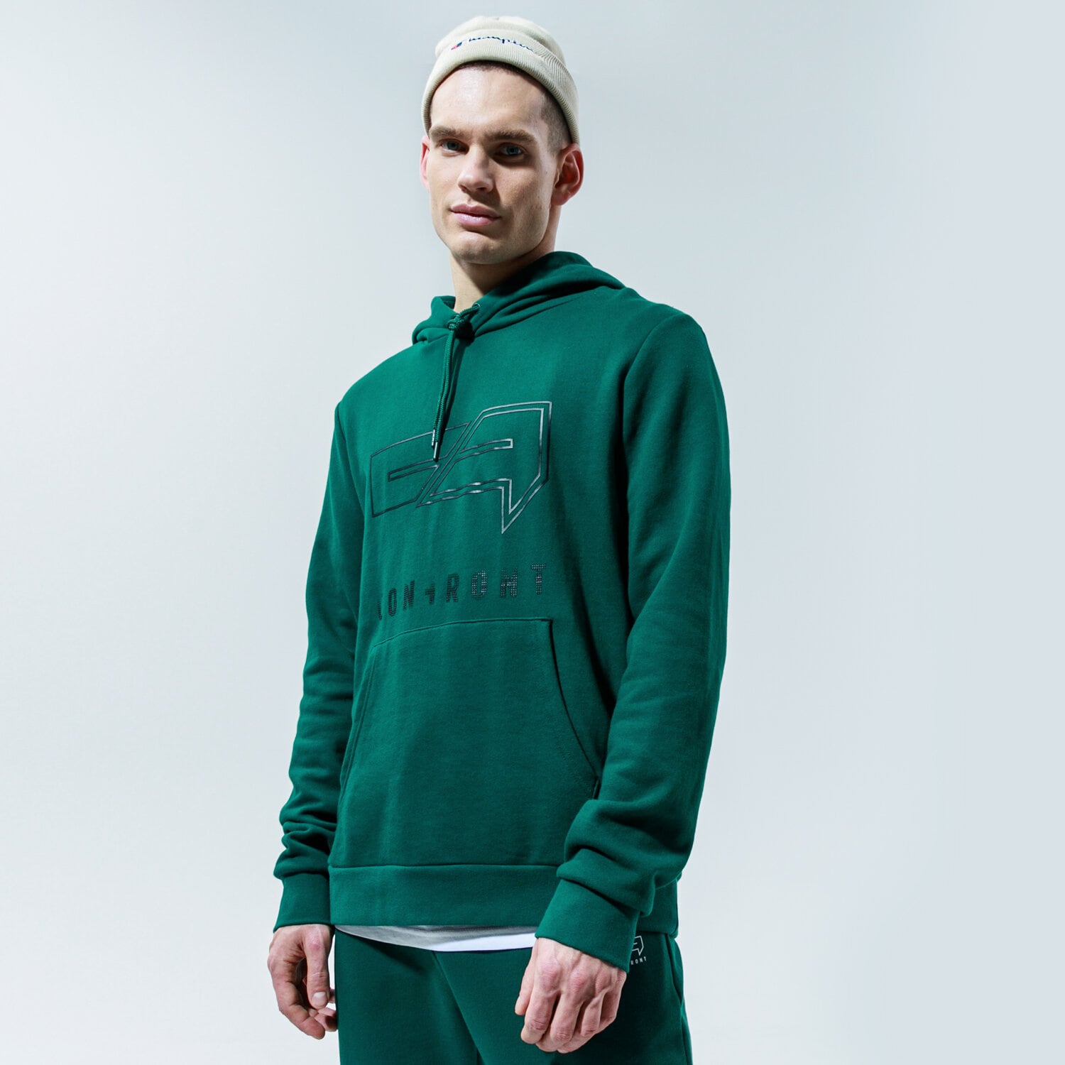 Herren CONFRONT HOODIE BIG LOGO HOODY CF320BLM38002 Grün