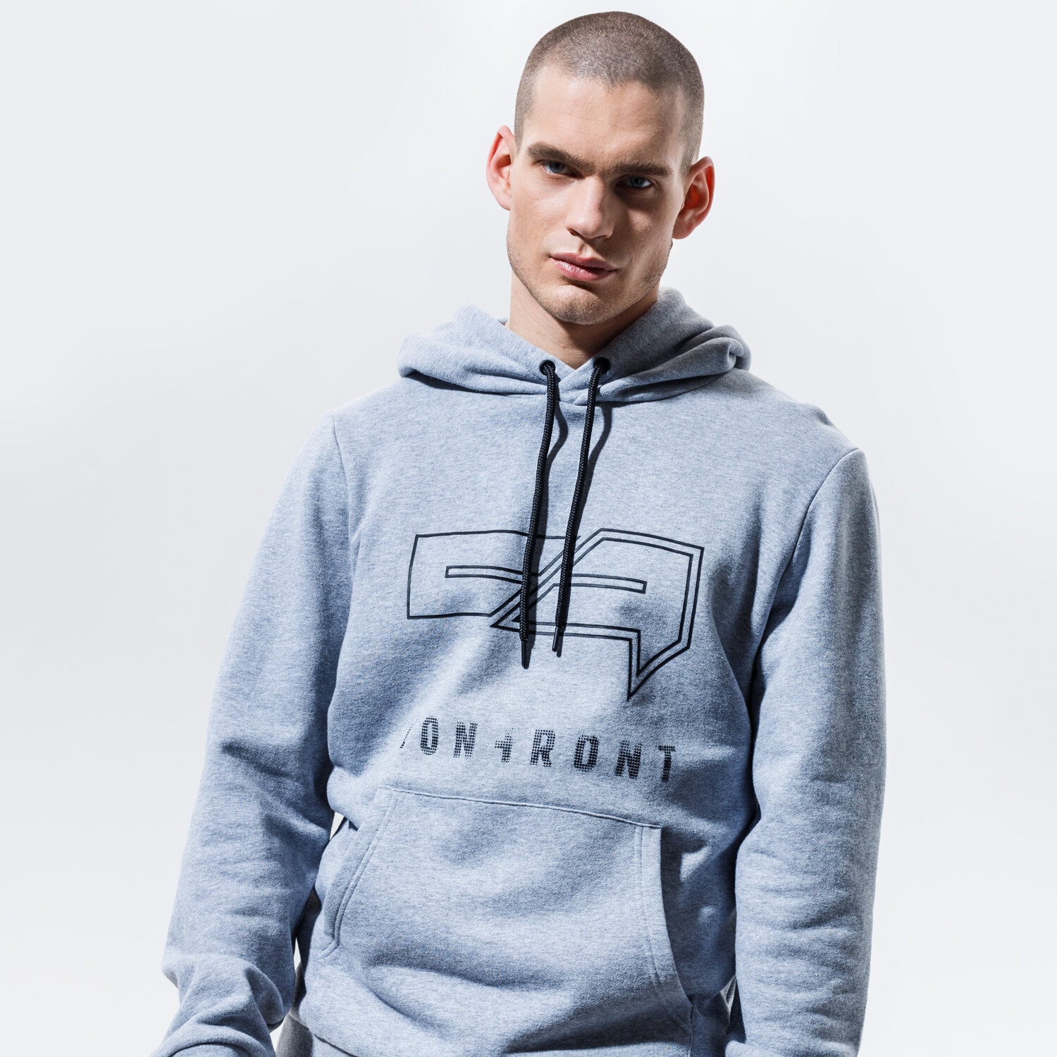 Herren CONFRONT HOODIE BIG LOGO HOODY CF320BLM38004 Grau