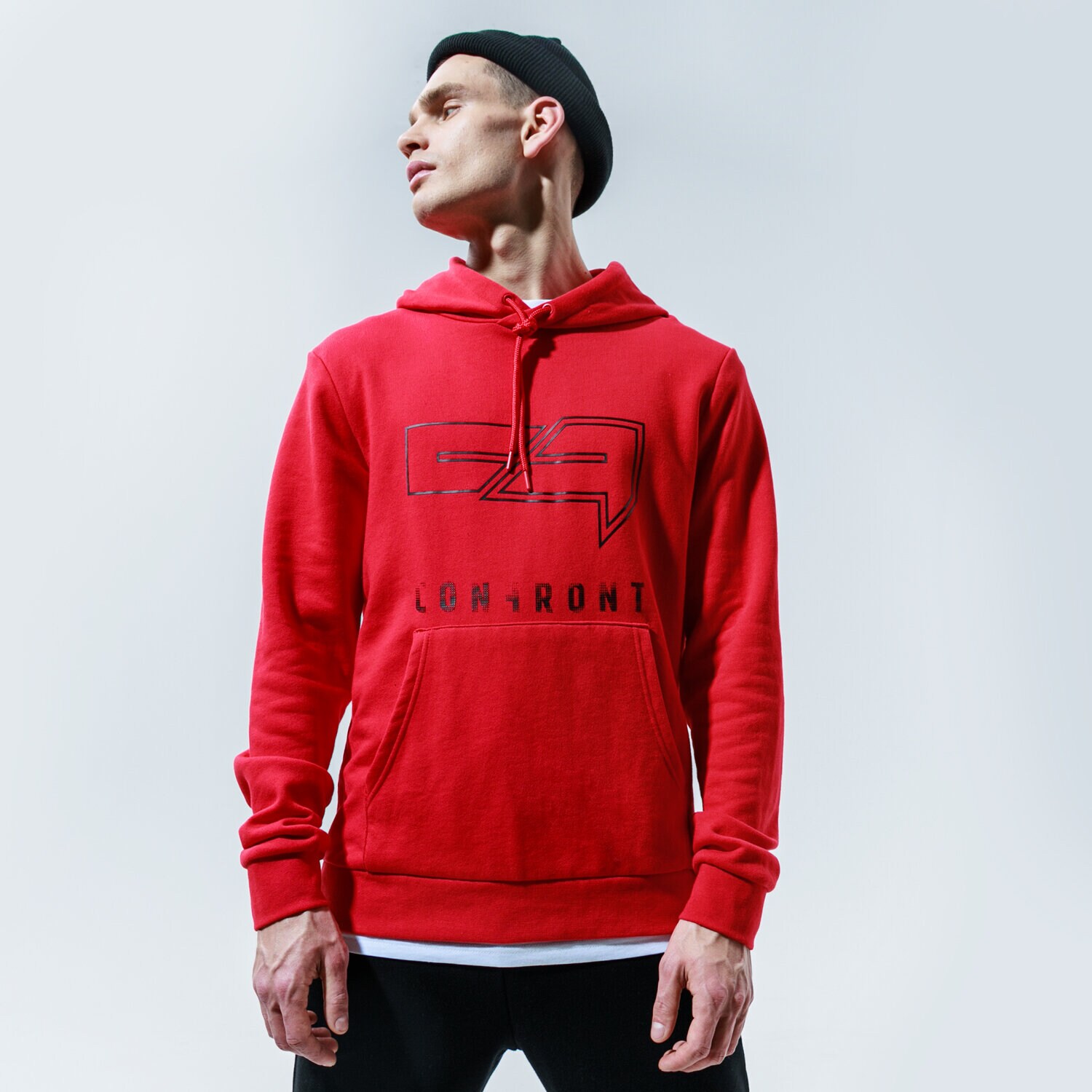 Herren CONFRONT HOODIE BIG LOGO HOODY CF320BLM38003 Rot