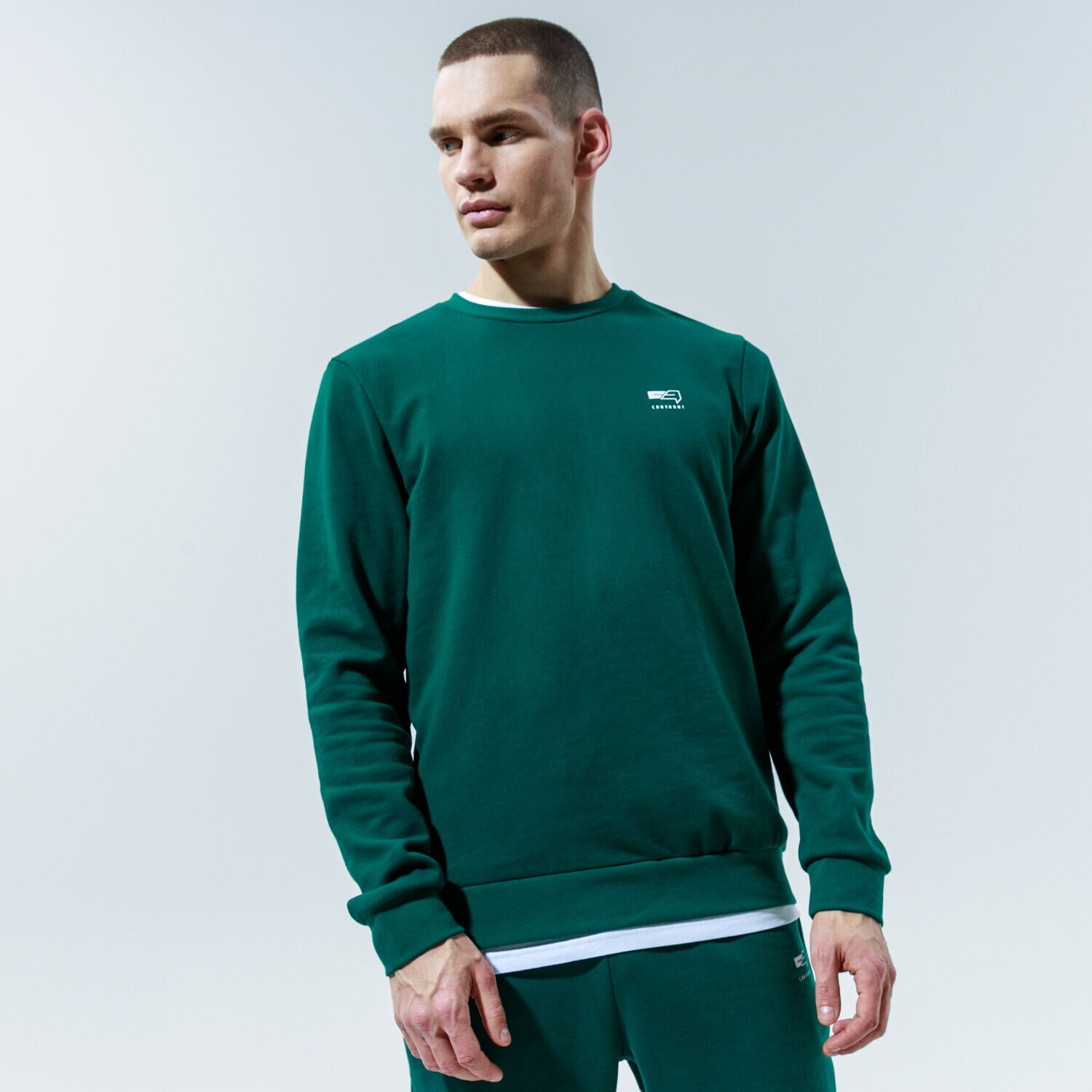 Herren CONFRONT SWEATSHIRT ESSENTAL CREW CF320BLM39002 Grün