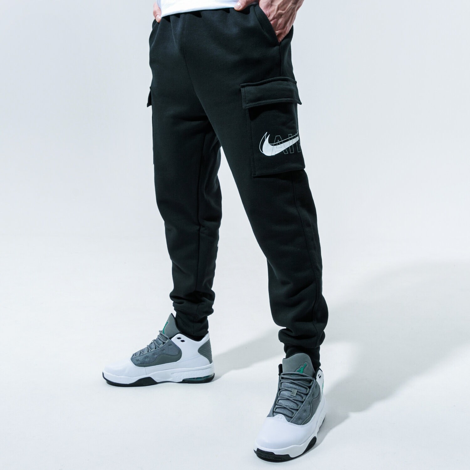 Herren Hosen NIKE HOSE M NSW PANT CARGO AIR PRNT PACK DD9696-010 Schwarz