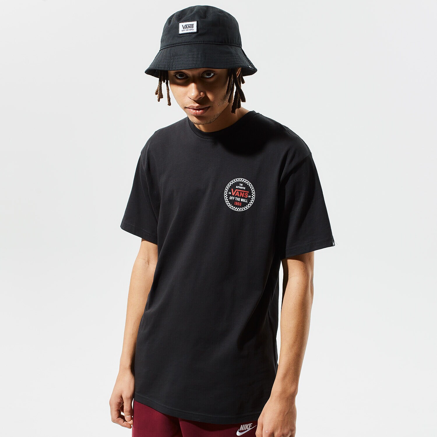 Herren T-Shirt VANS T-SHIRT CHECKER 66 SS VN0A4ROBBLK1 Schwarz