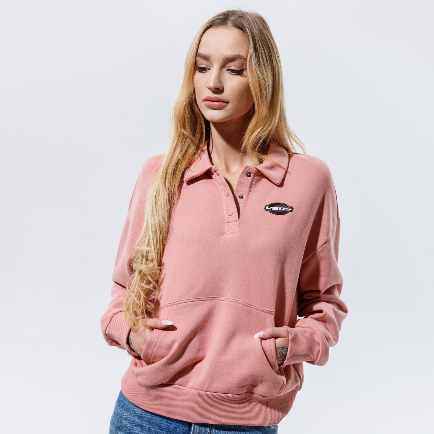 Damen VANS SWEATSHIRT WM DOME GROWN POLO F VN0A4SATZLS1 Rosa